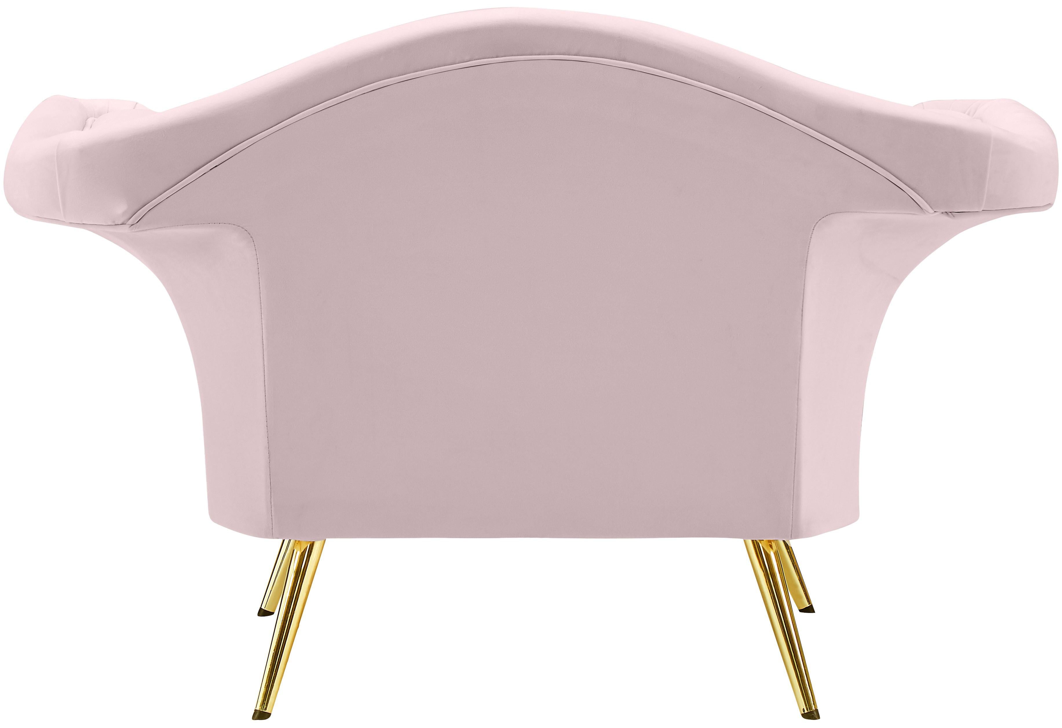 Lips Pink Velvet Chair