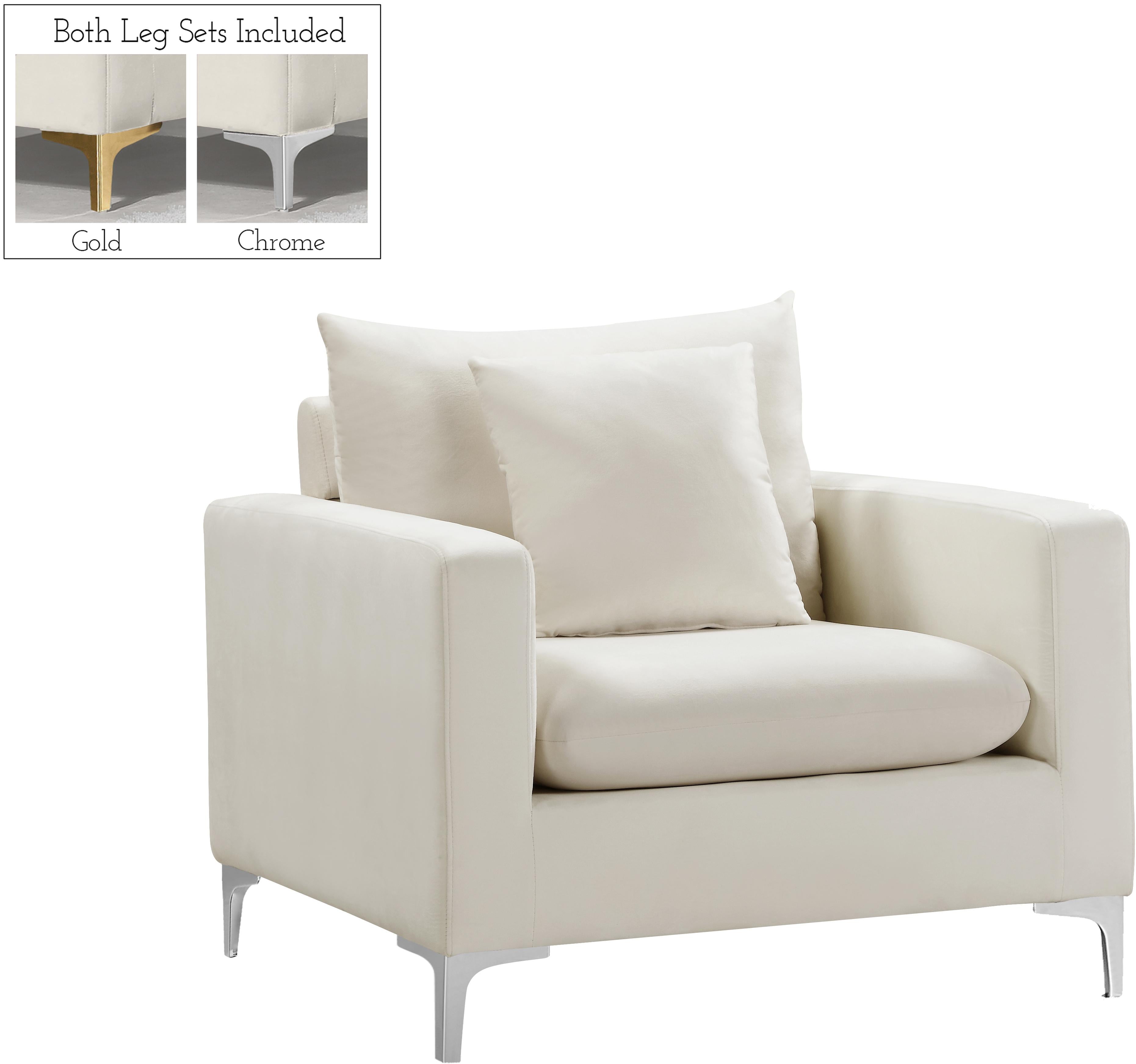 Naomi Cream Velvet Chair