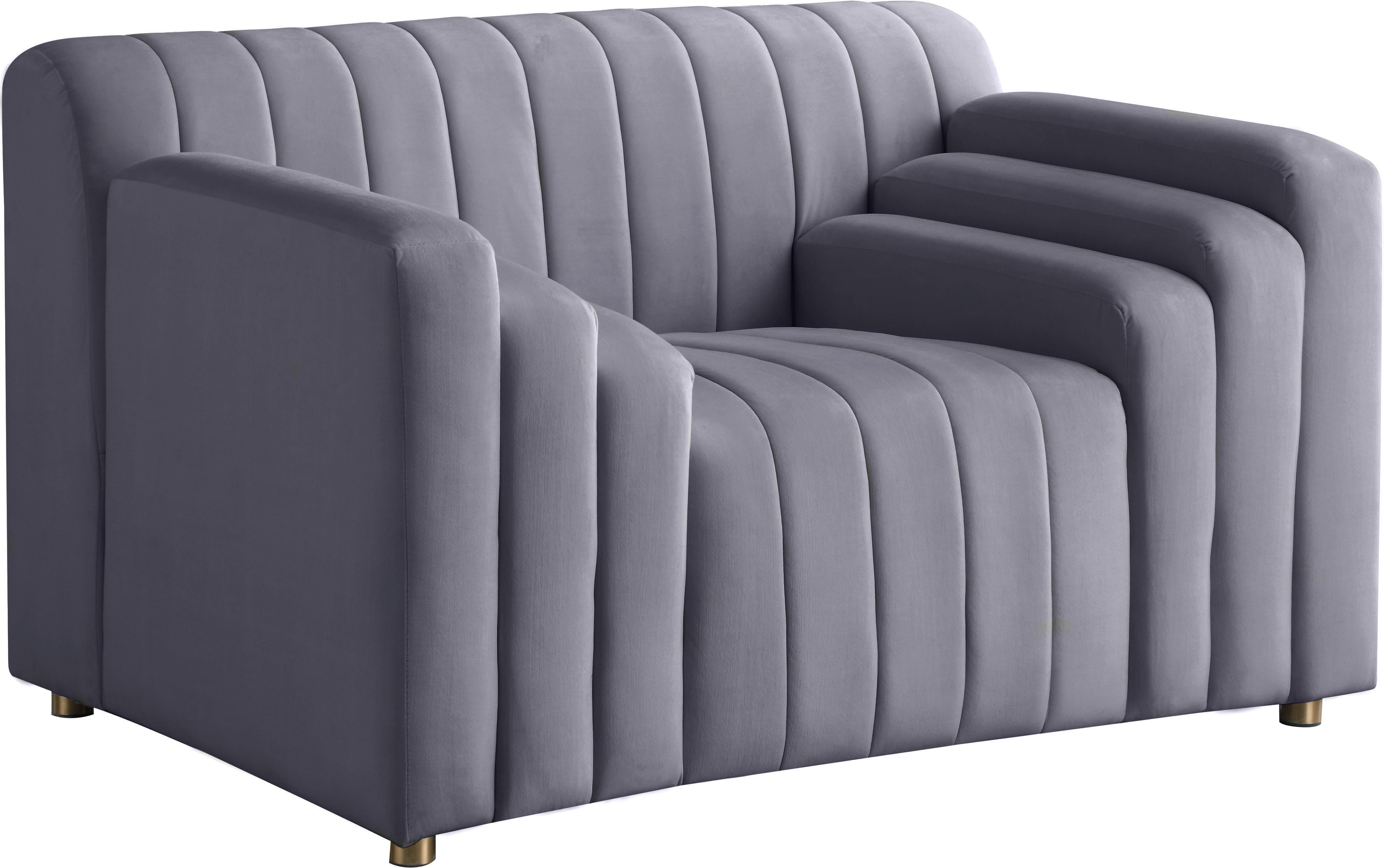 Naya Grey Velvet Chair
