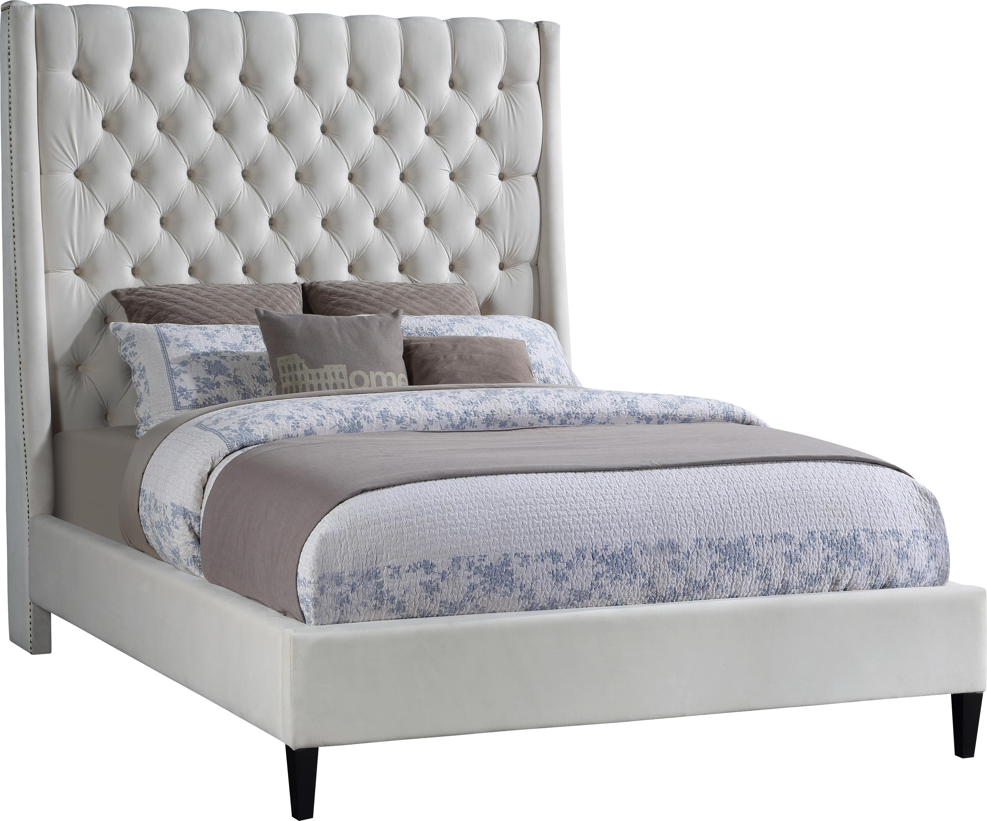 Fritz Cream Velvet Full Bed
