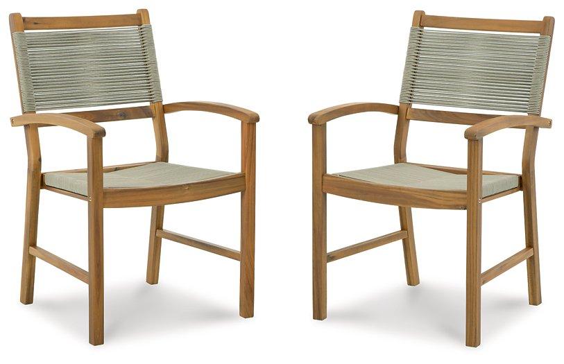 Janiyah Outdoor Dining Arm Chair (Set of 2)