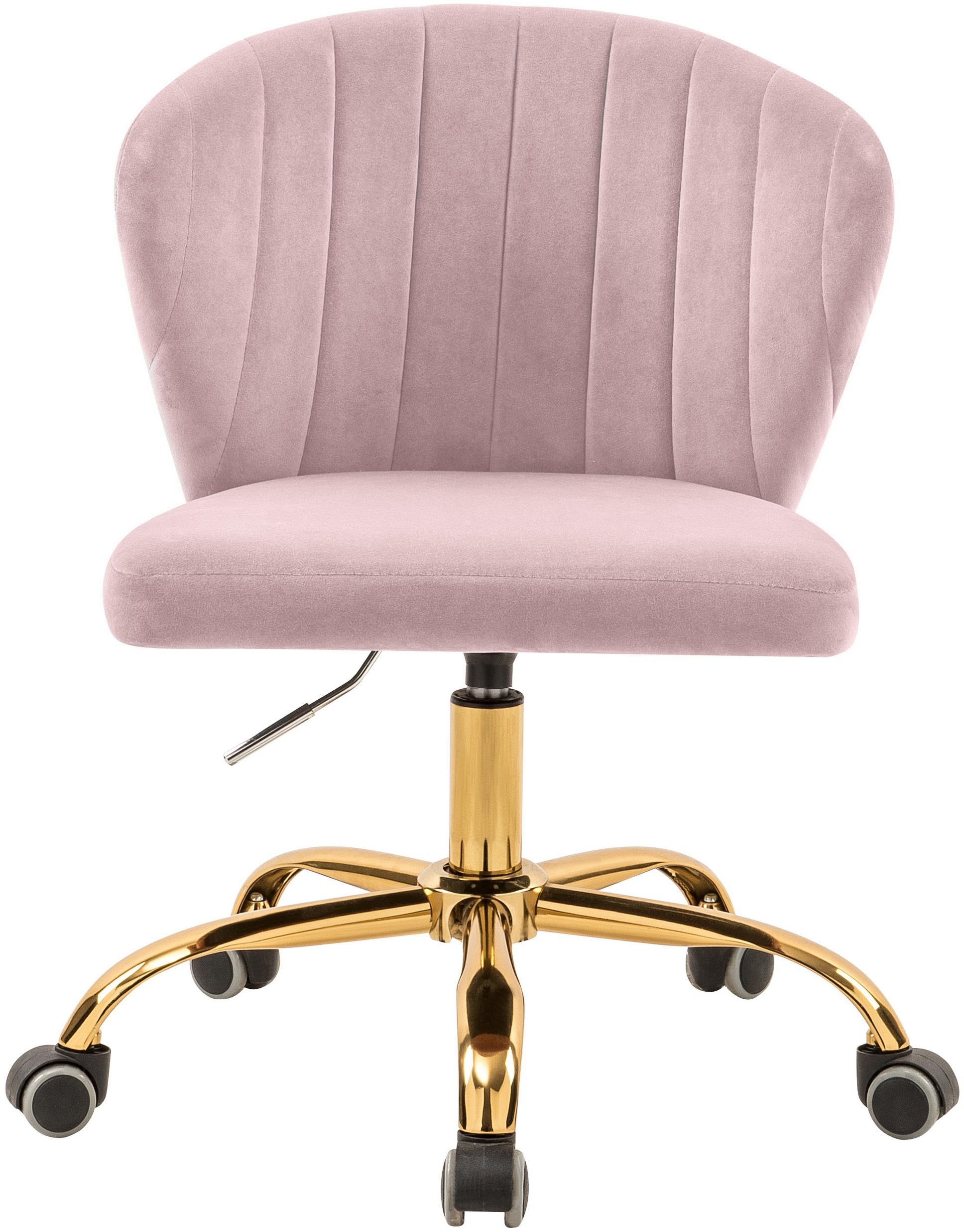 Finley Pink Velvet Office Chair