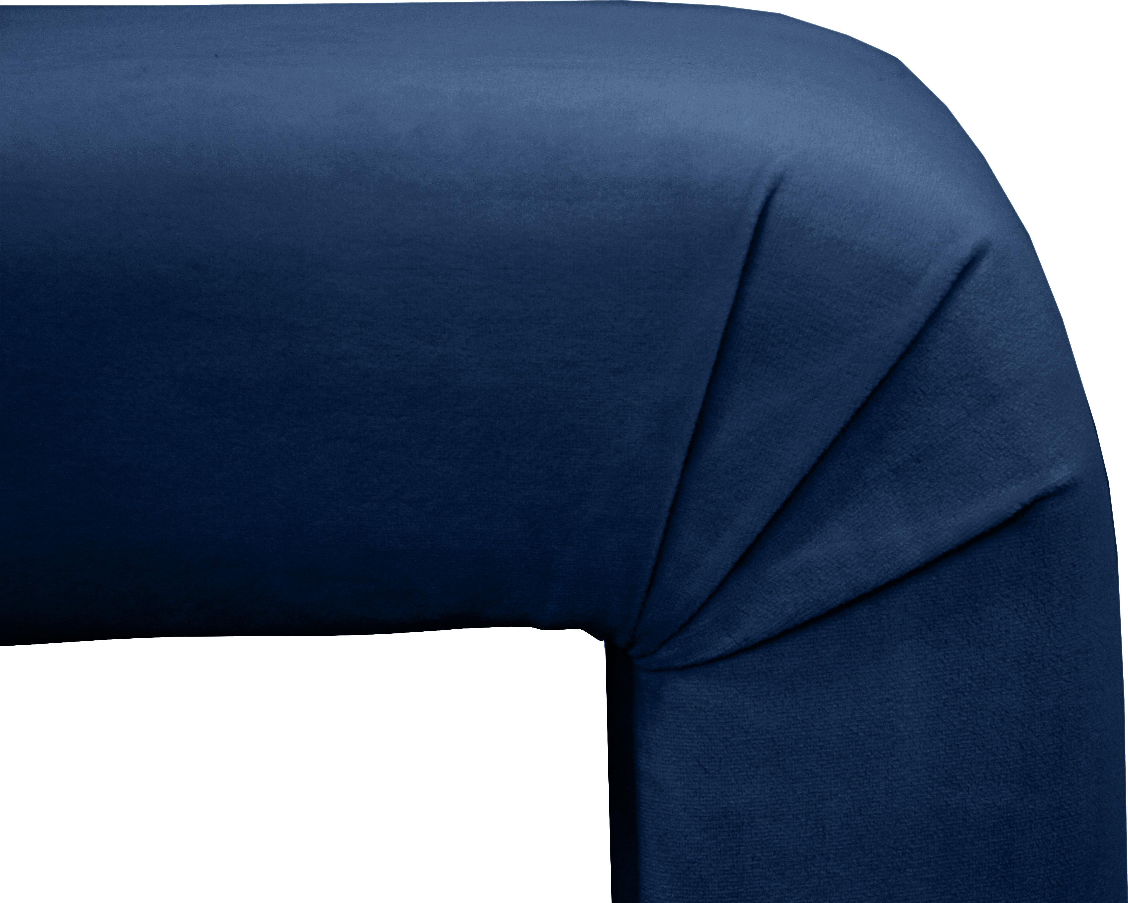 Minimalist Navy Velvet Bench