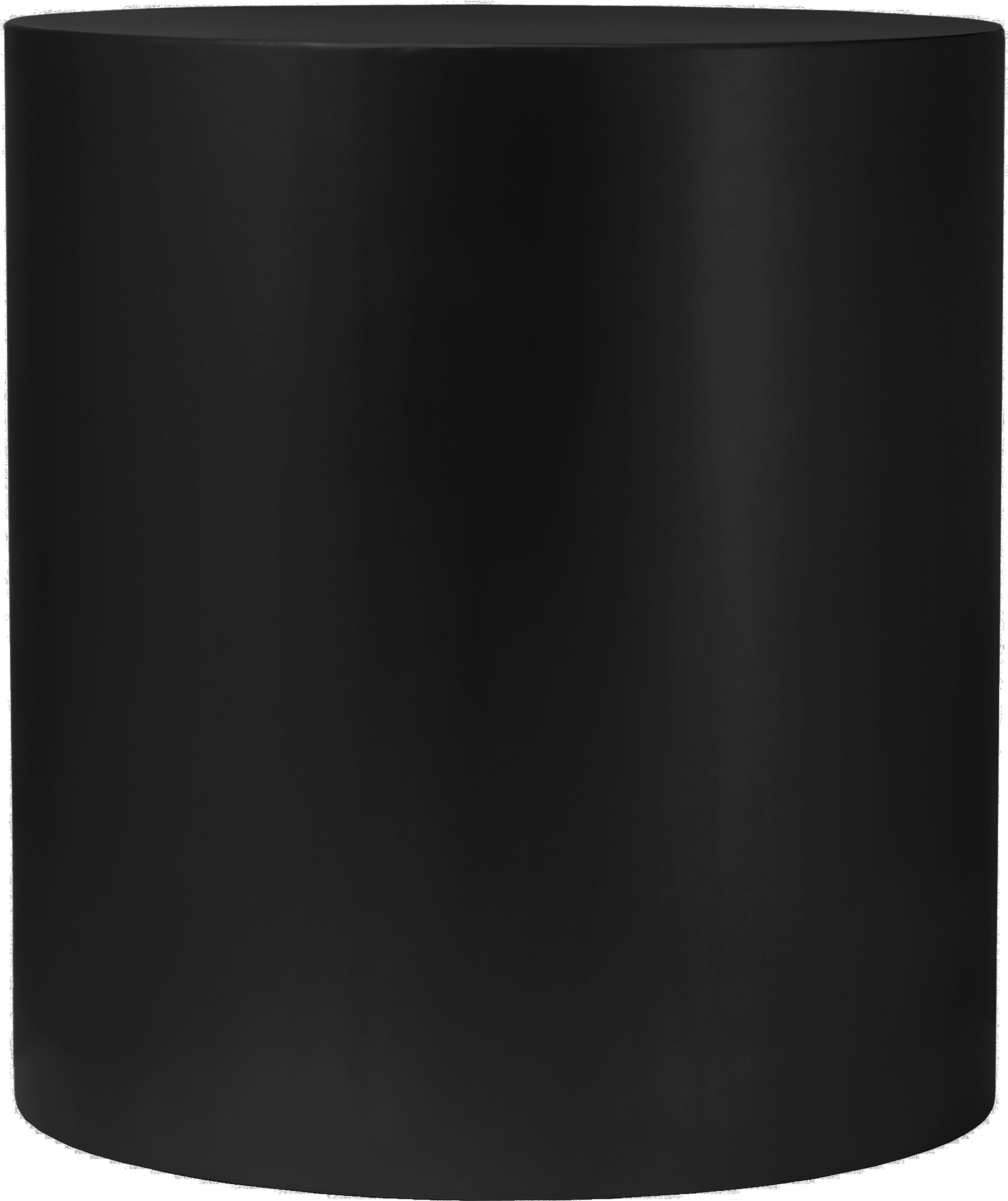 Cylinder Matte Black End Table