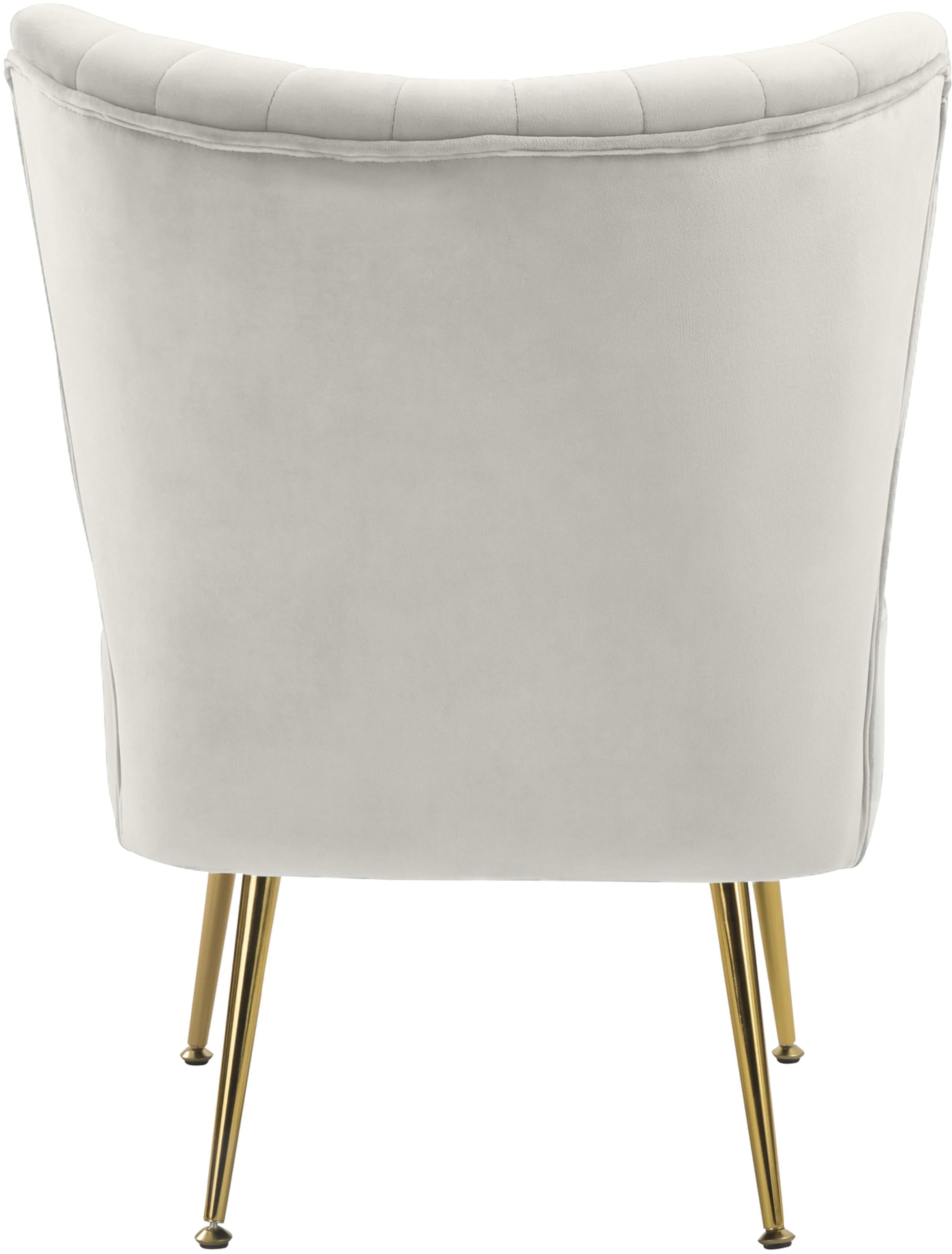 Tess Cream Velvet Accent Chair