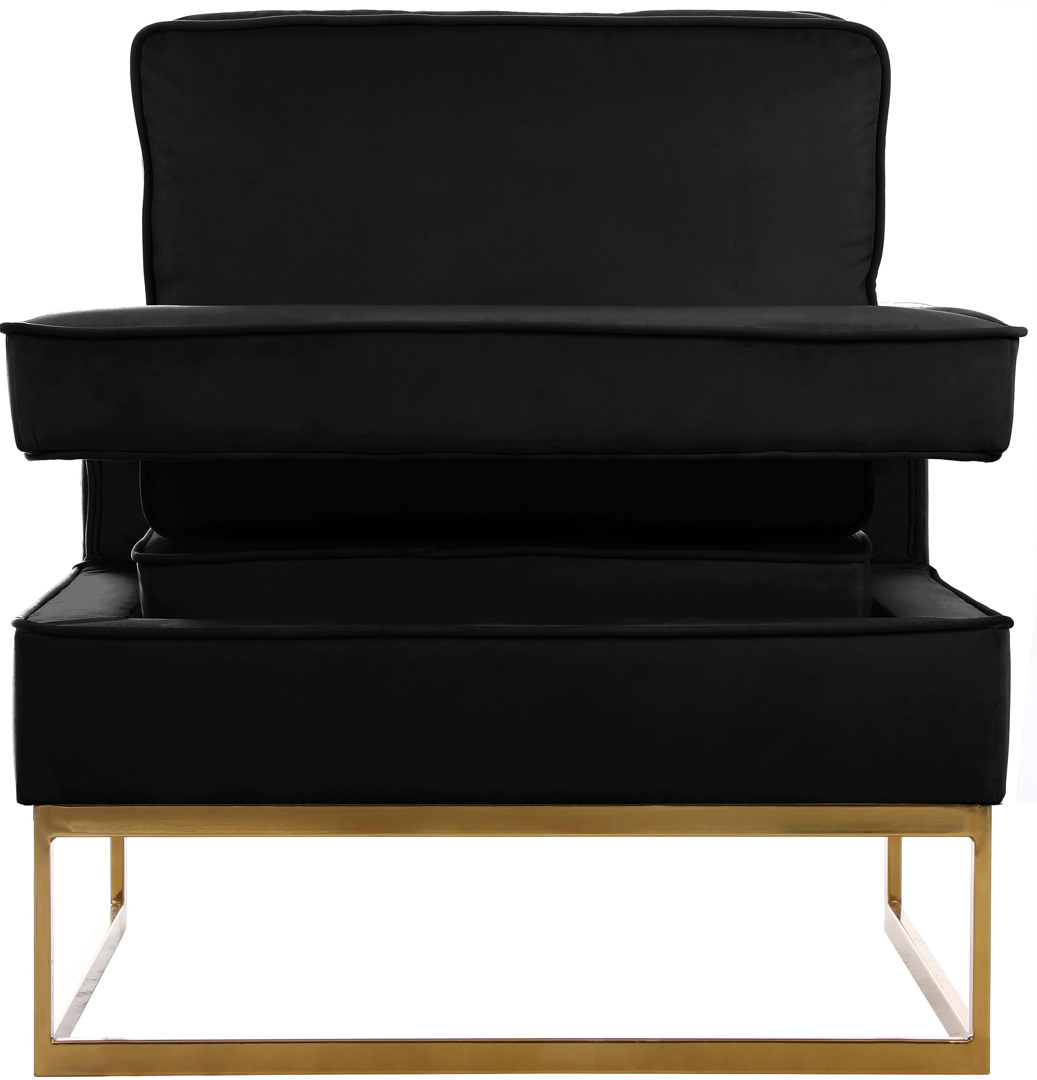 Noah Black Velvet Accent Chair