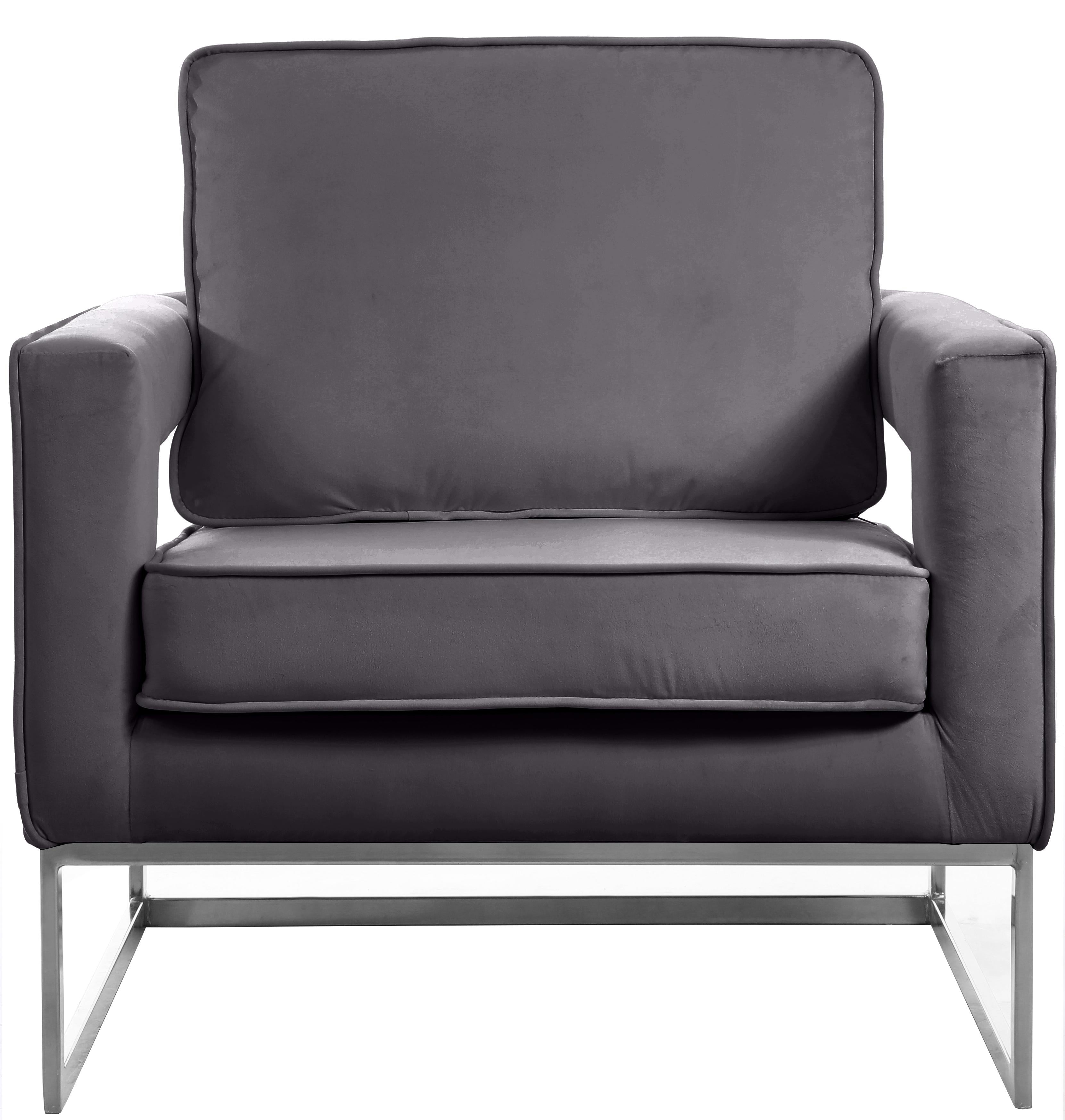 Noah Grey Velvet Accent Chair