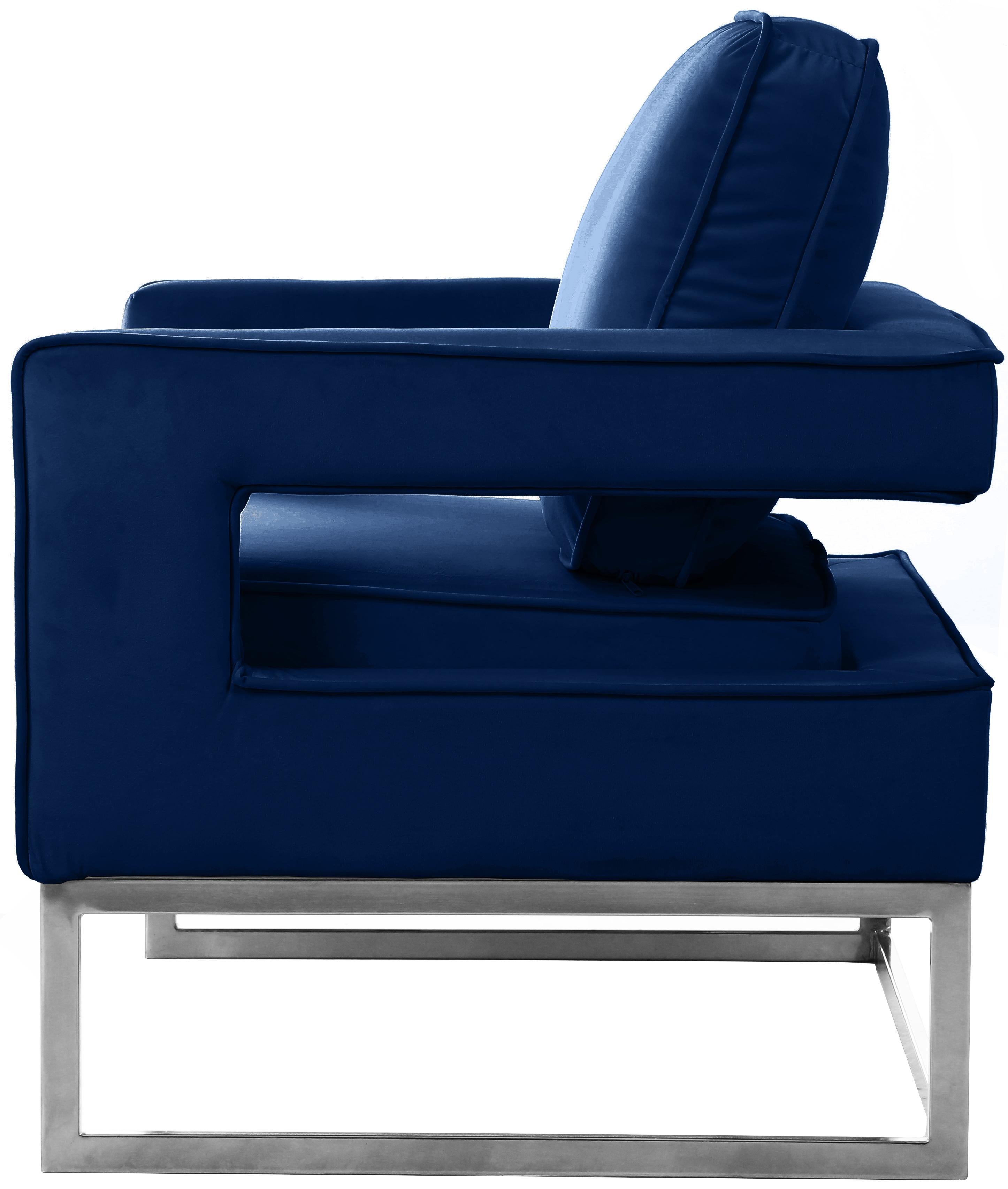 Noah Navy Velvet Accent Chair