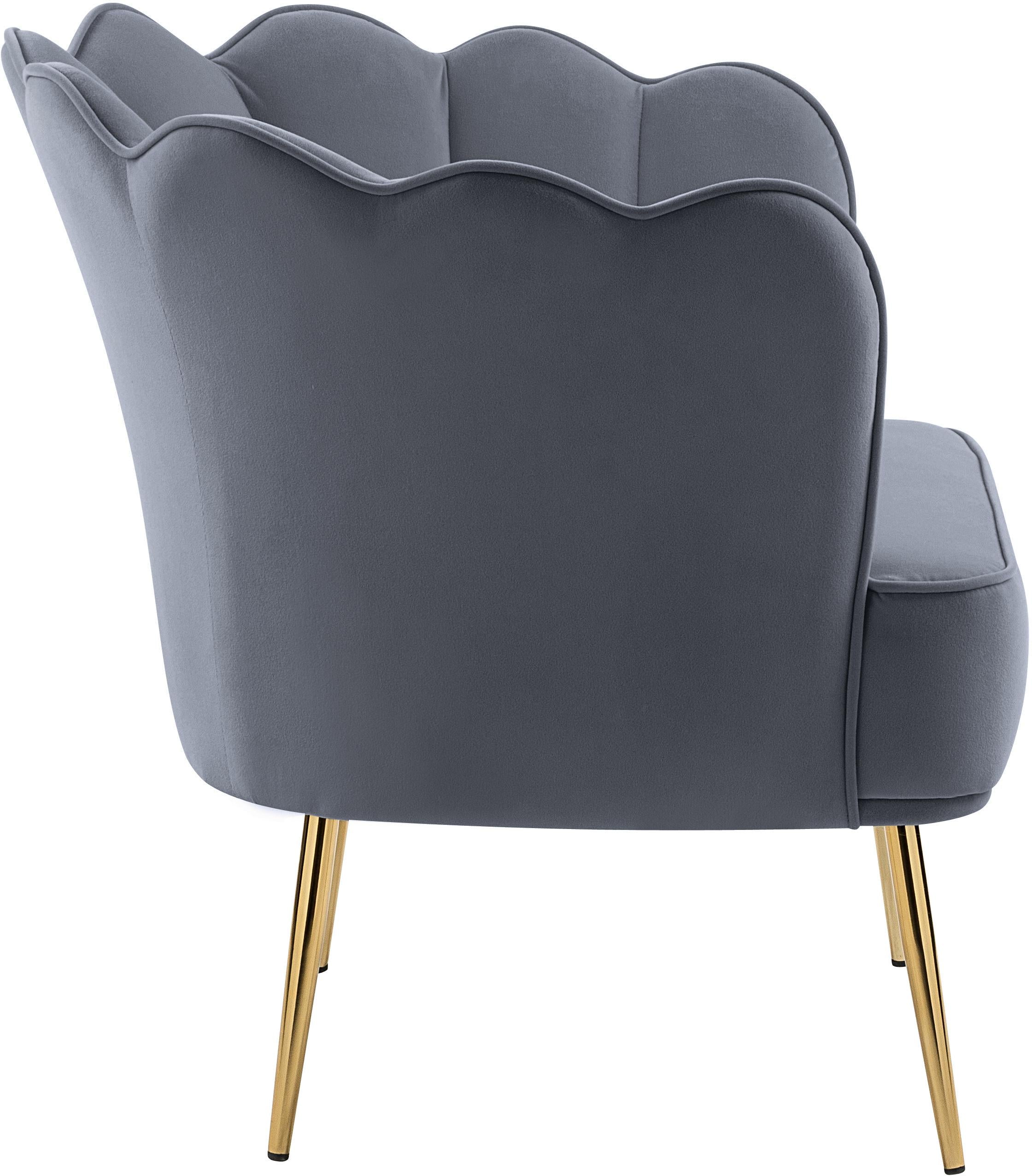 Jester Grey Velvet Accent Chair