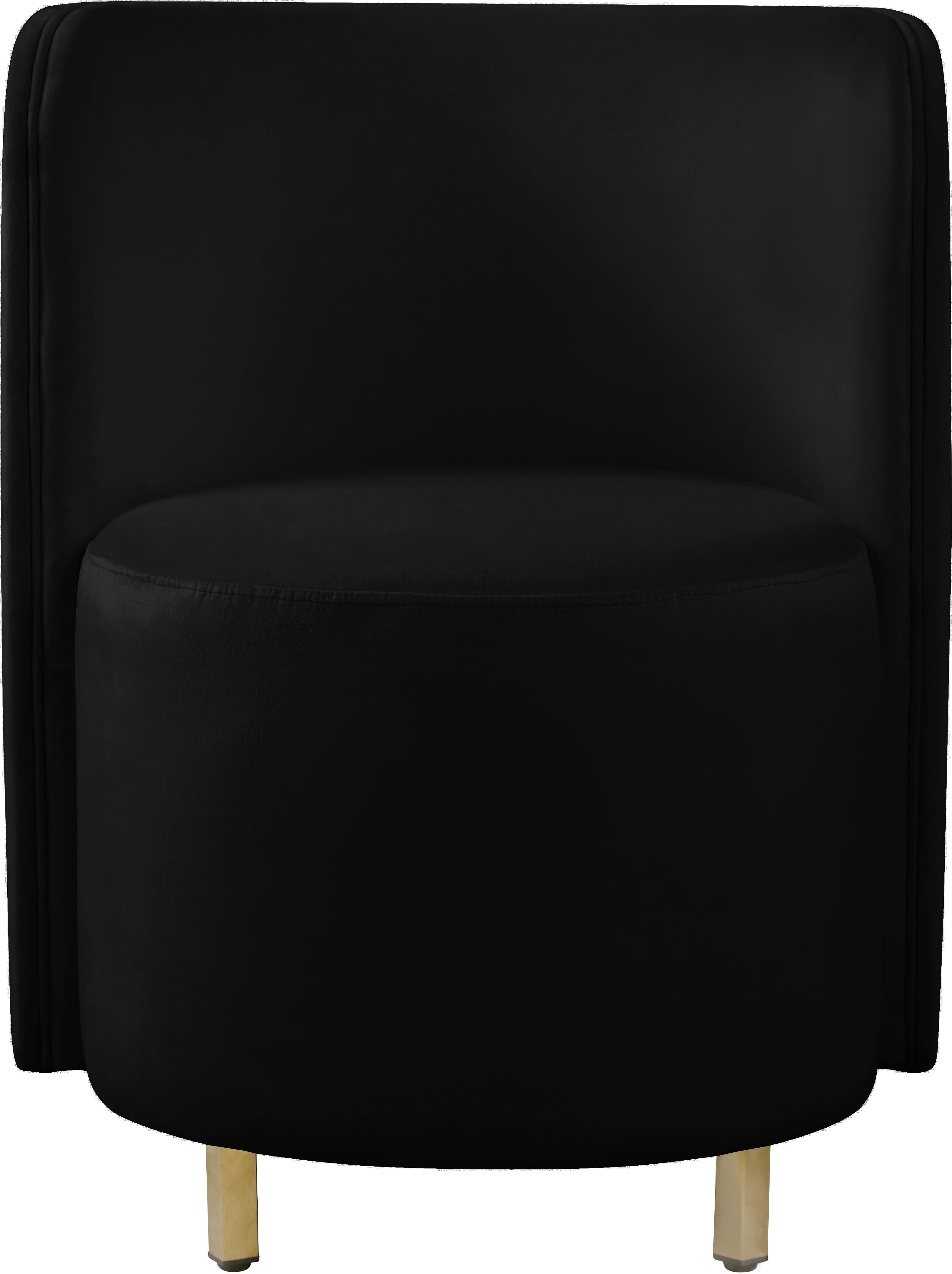 Rotunda Black Velvet Accent Chair