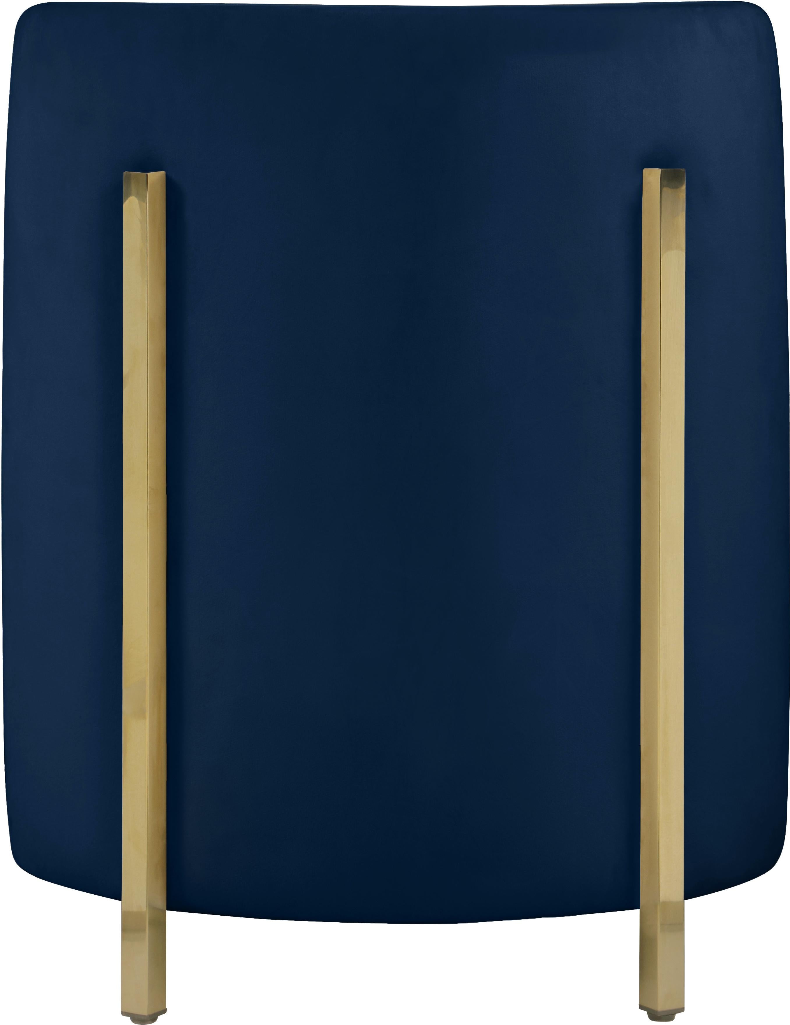 Rotunda Navy Velvet Accent Chair