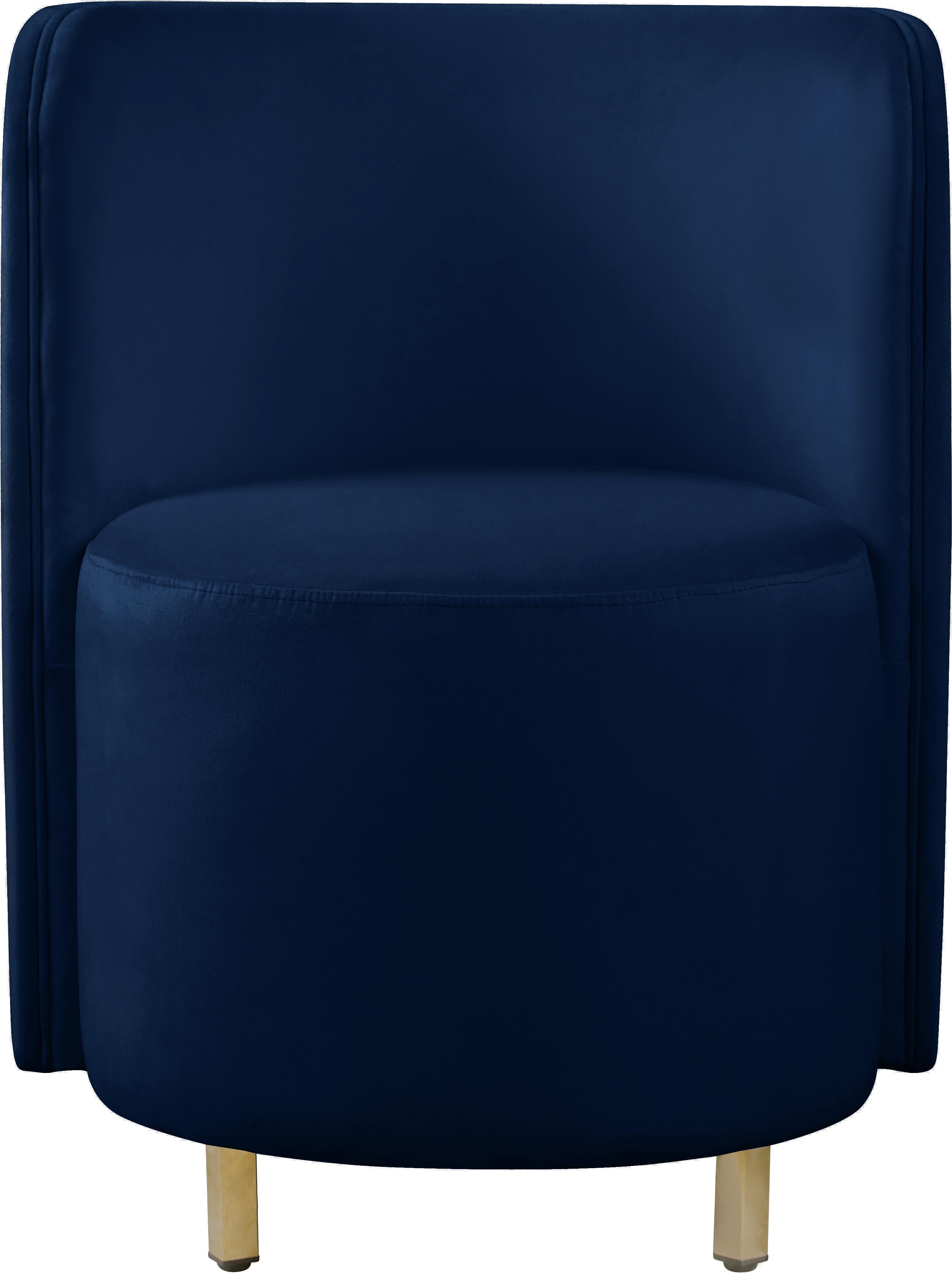 Rotunda Navy Velvet Accent Chair