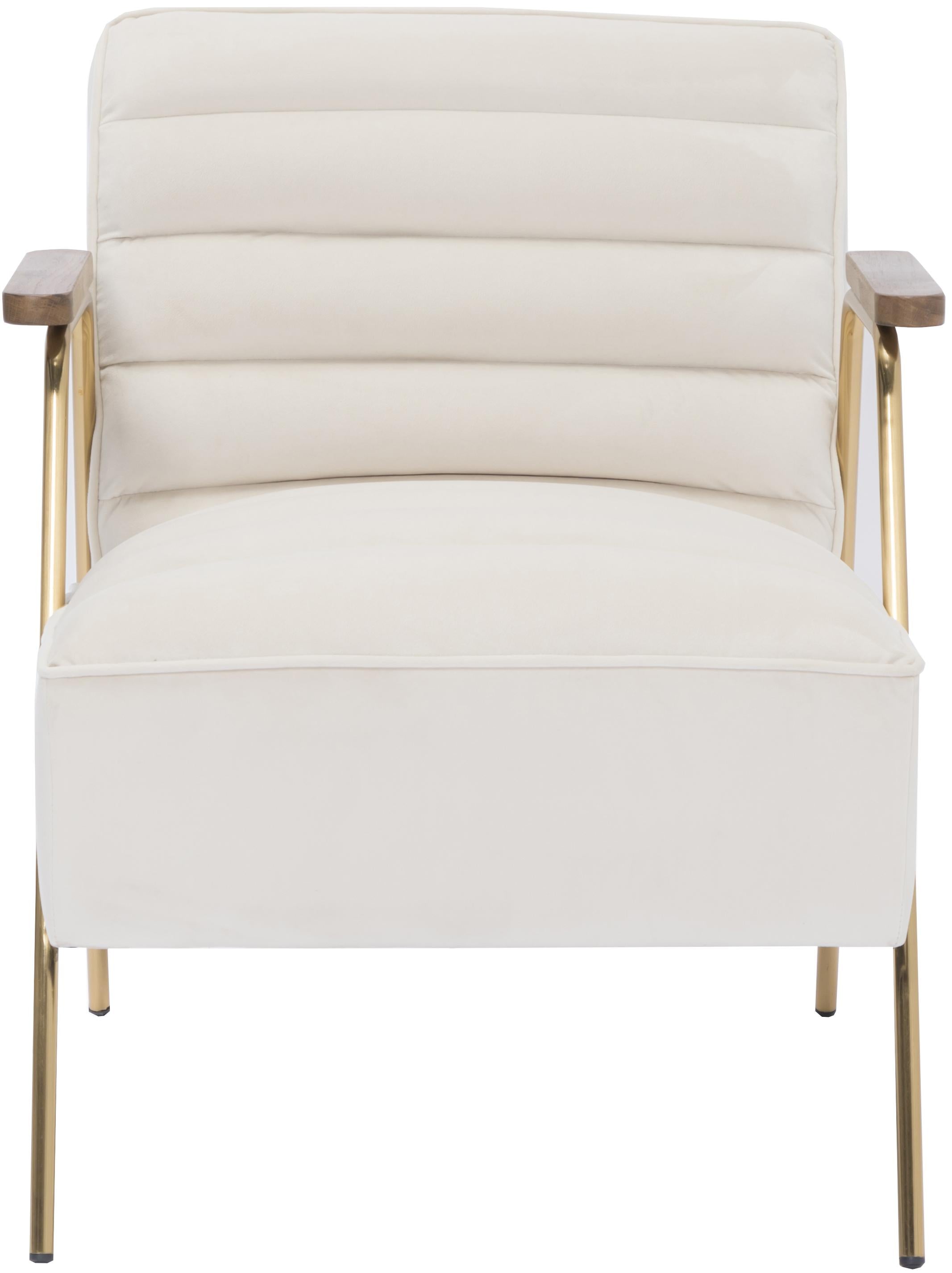 Woodford Cream Velvet Accent Chair