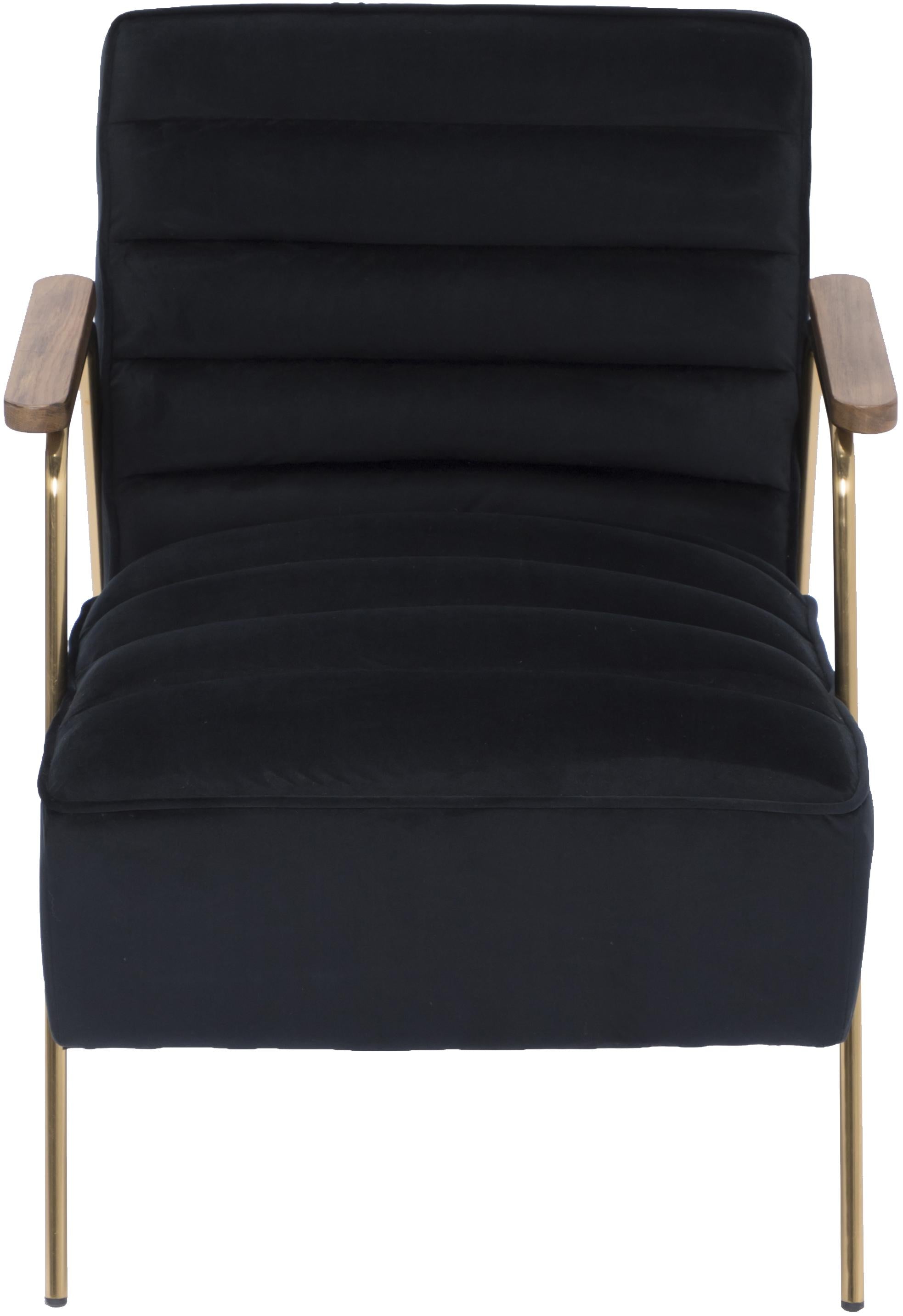 Woodford Black Velvet Accent Chair