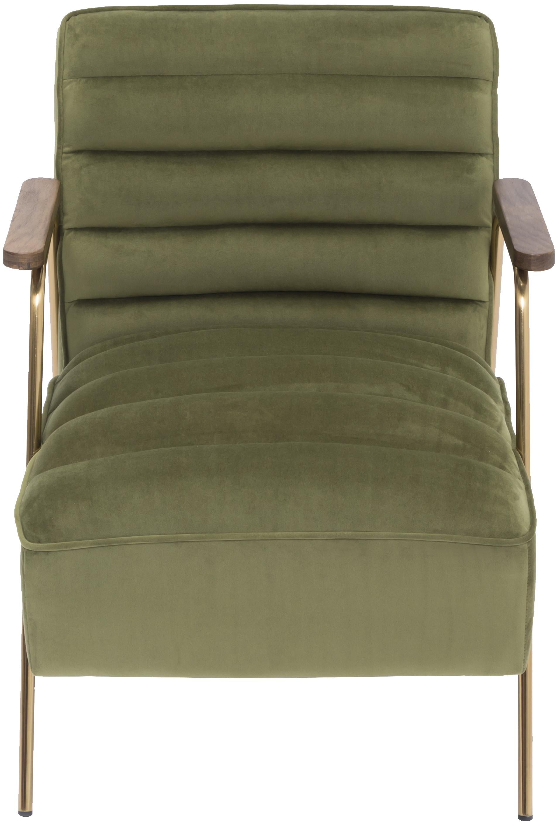 Woodford Olive Velvet Accent Chair