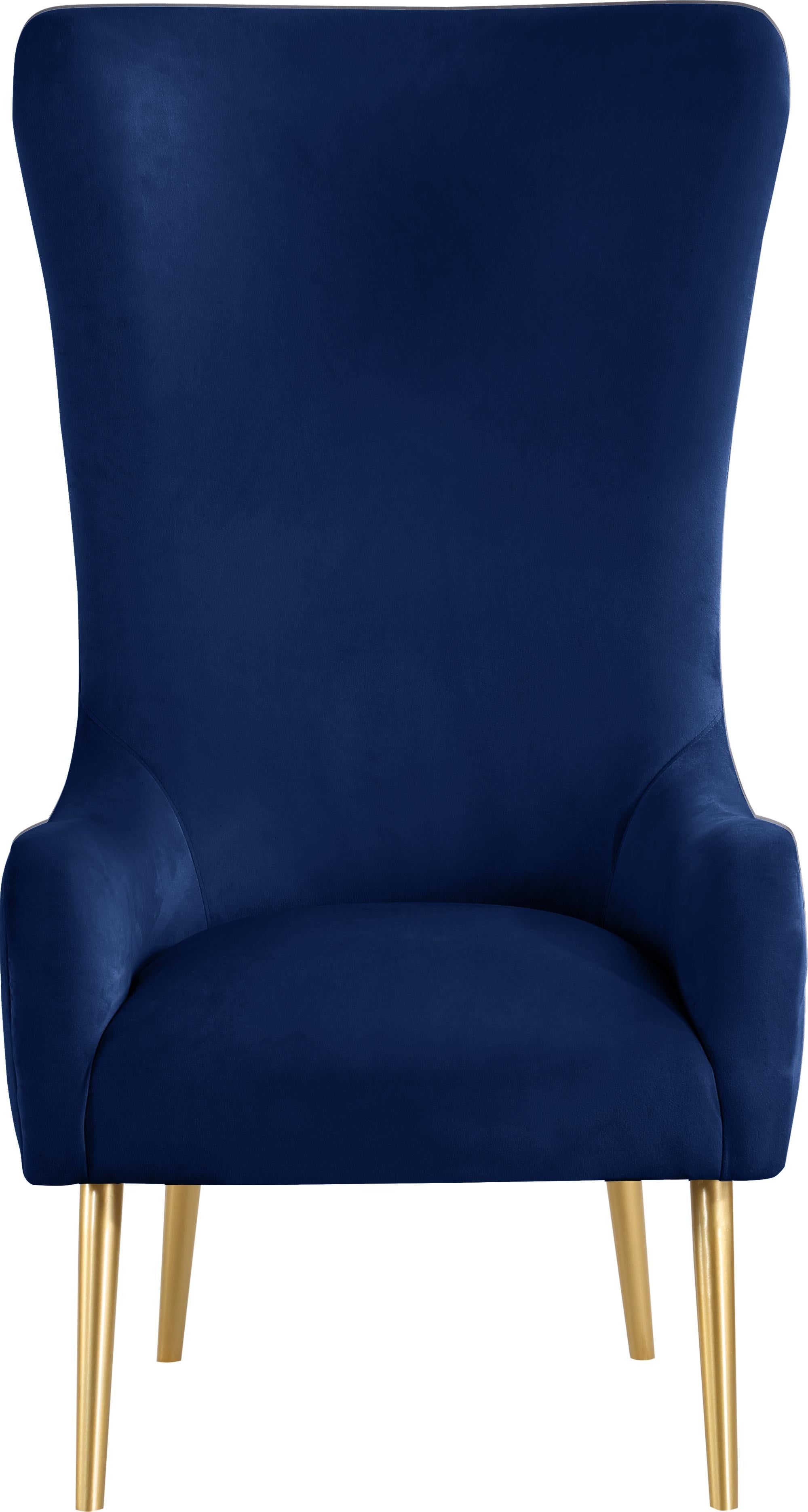 Alexander Navy Velvet Accent Chair