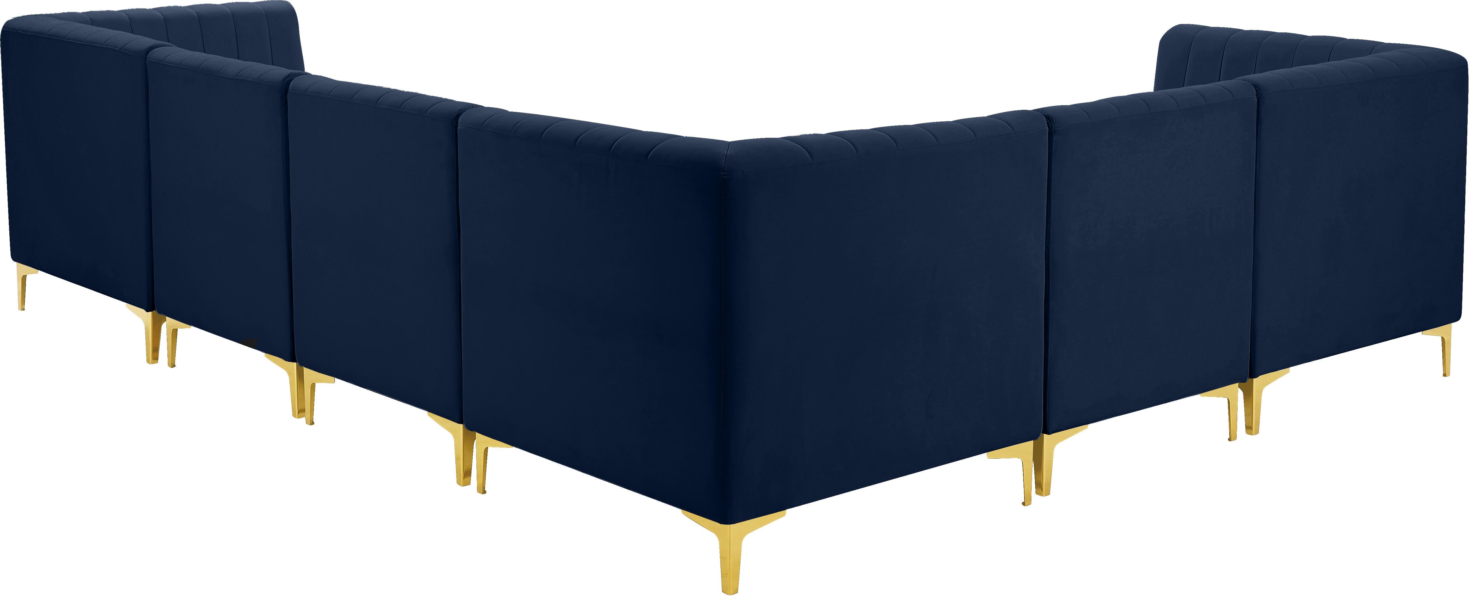 Alina Navy Velvet Modular Sectional