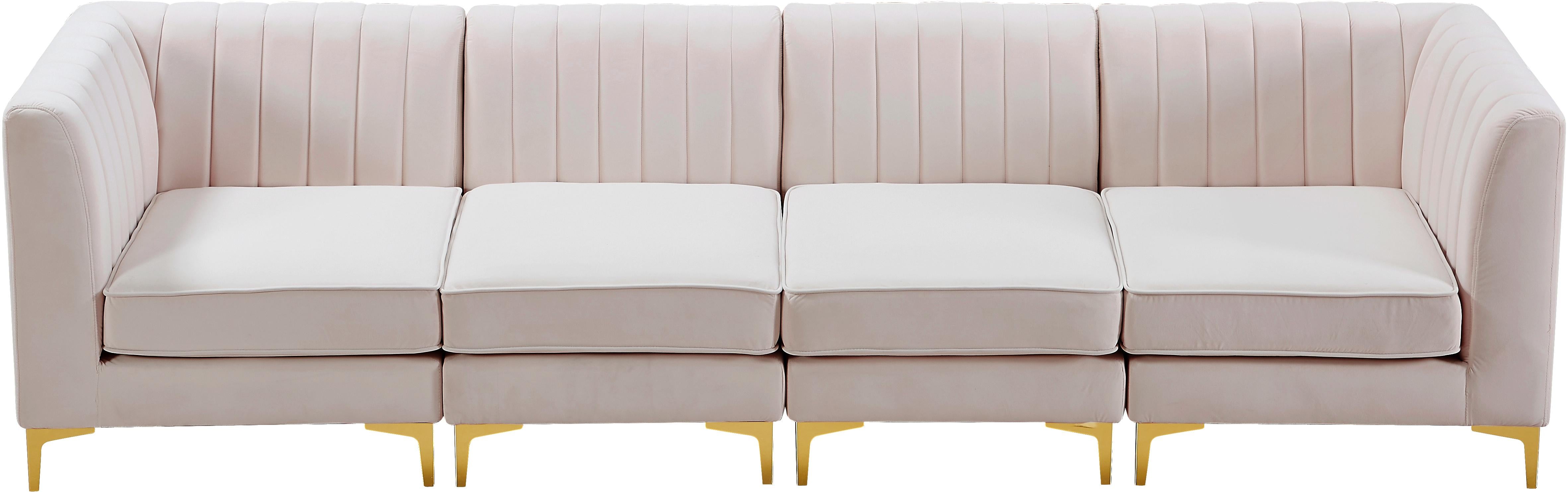 Alina Pink Velvet Modular Sectional