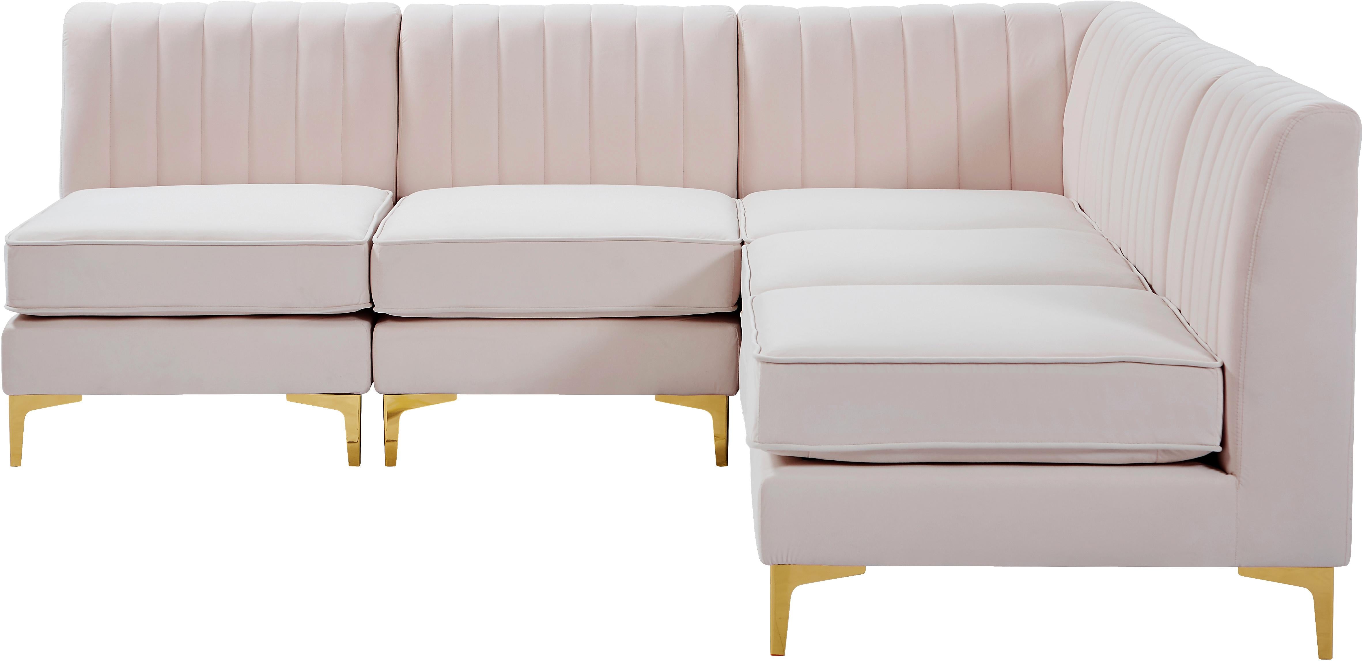 Alina Pink Velvet Modular Sectional