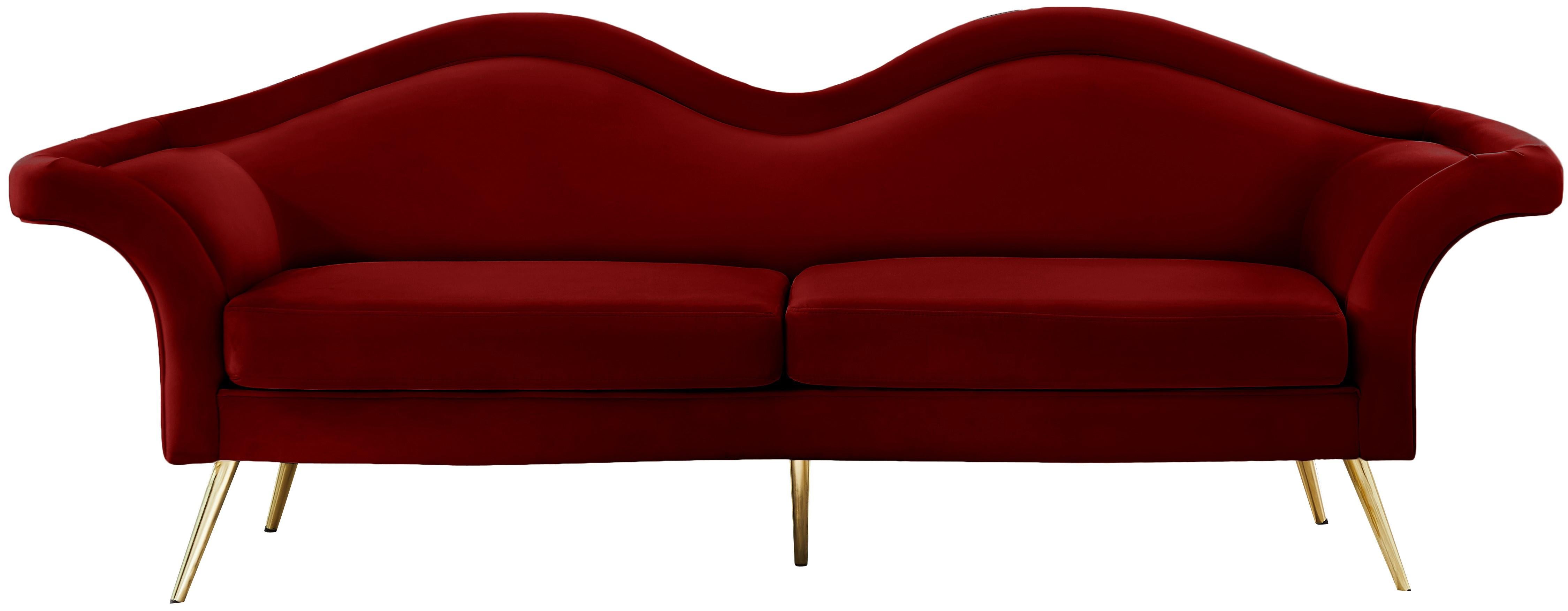 Lips Red Velvet Sofa