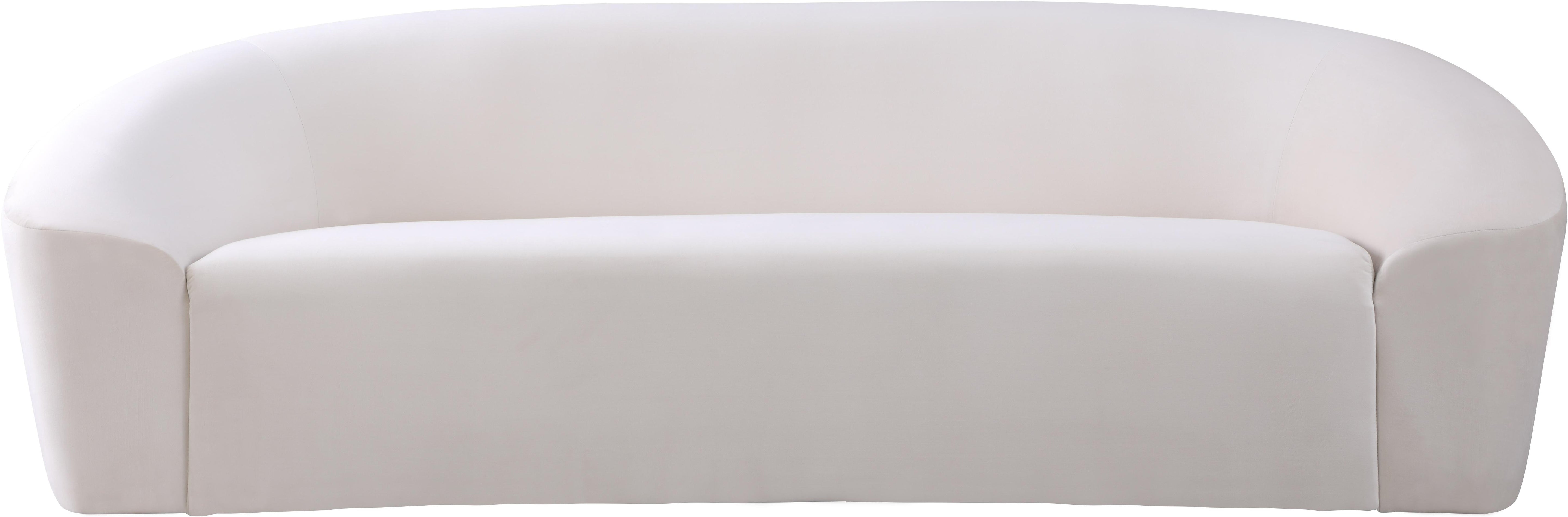 Riley Cream Velvet Sofa