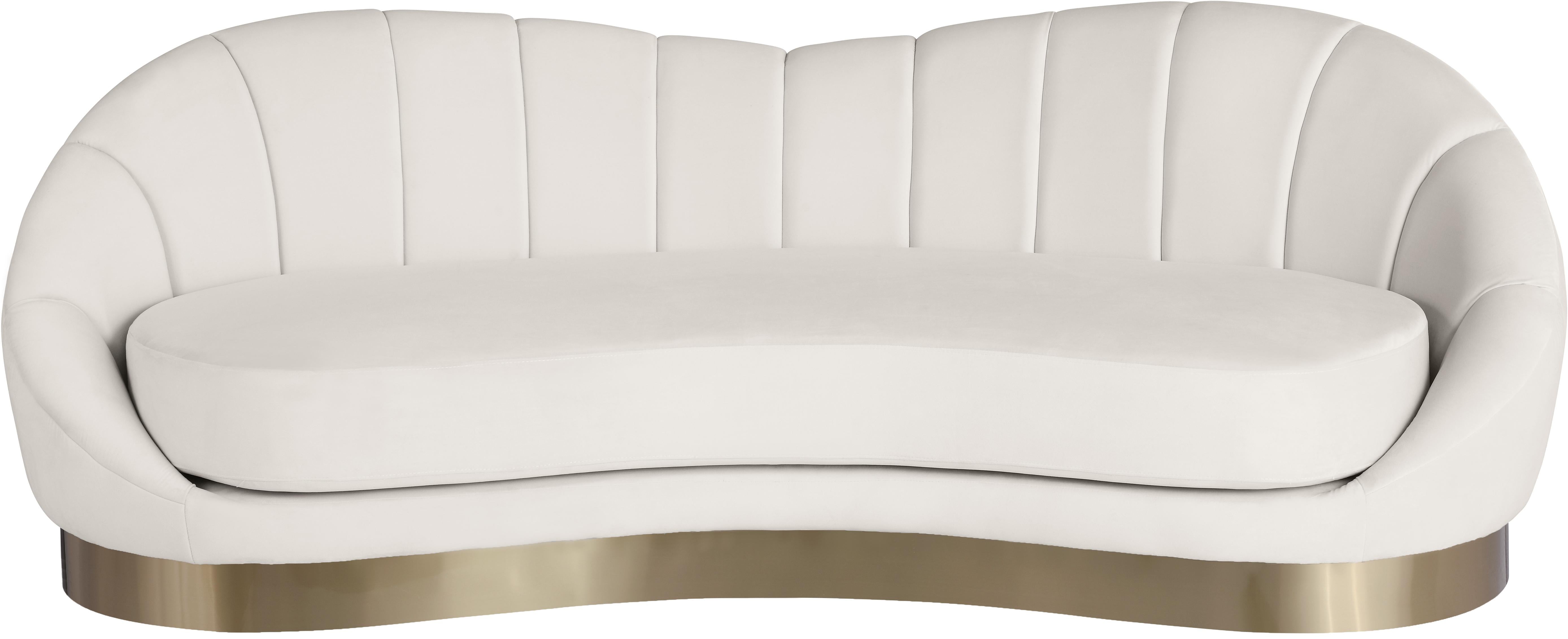 Shelly Cream Velvet Sofa