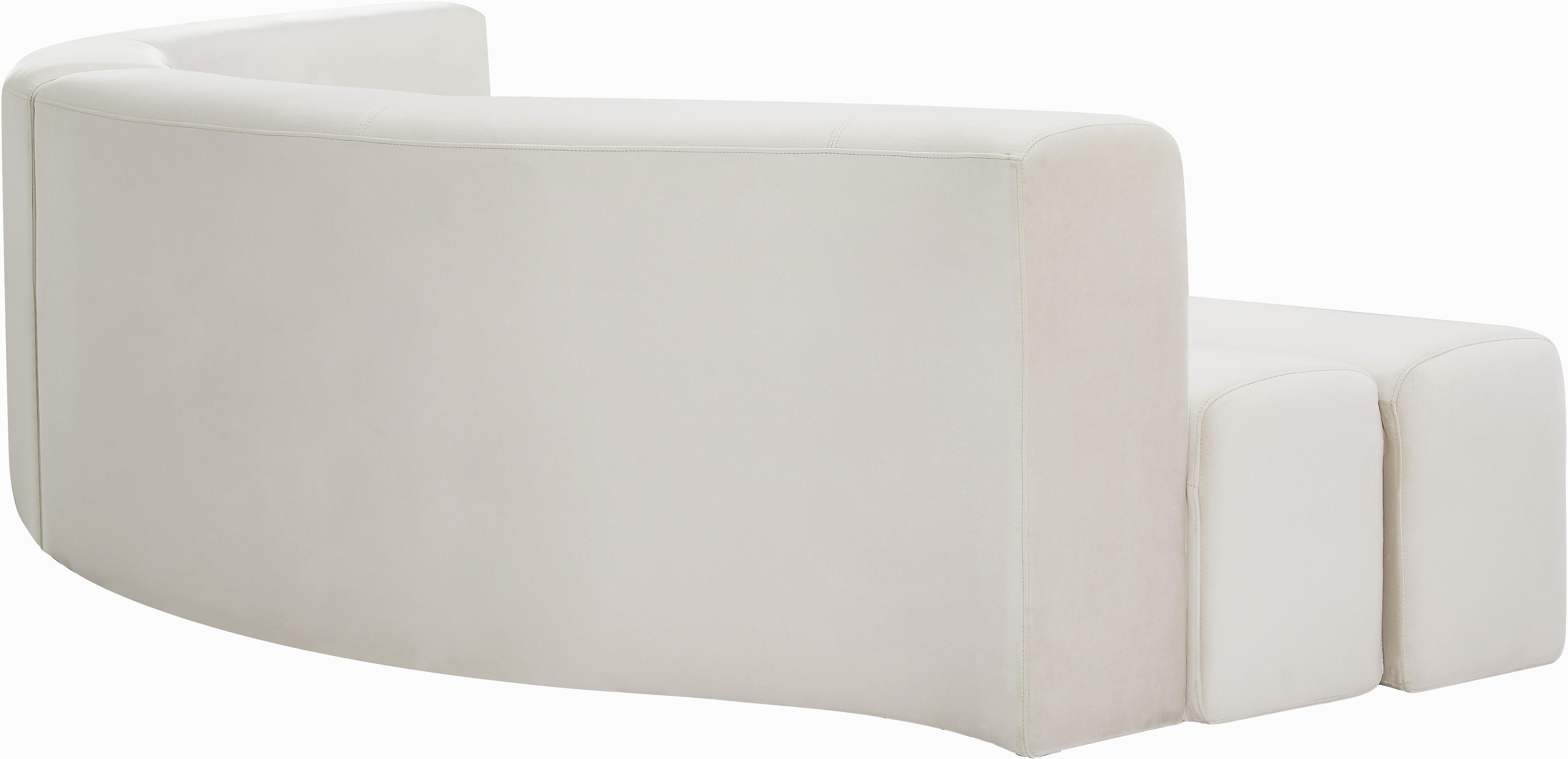 Curl Cream Velvet 2pc. Sectional