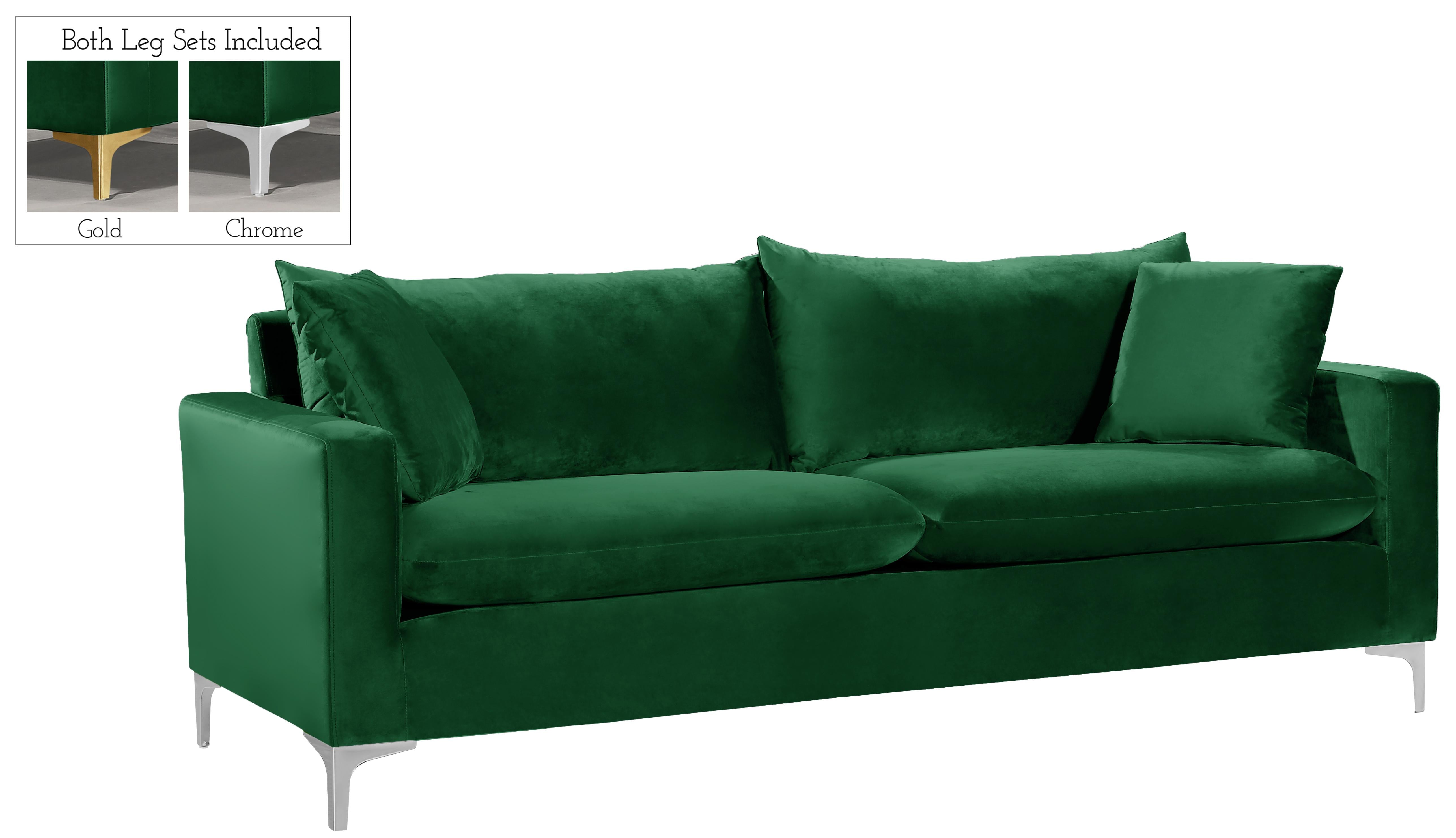 Naomi Green Velvet Sofa