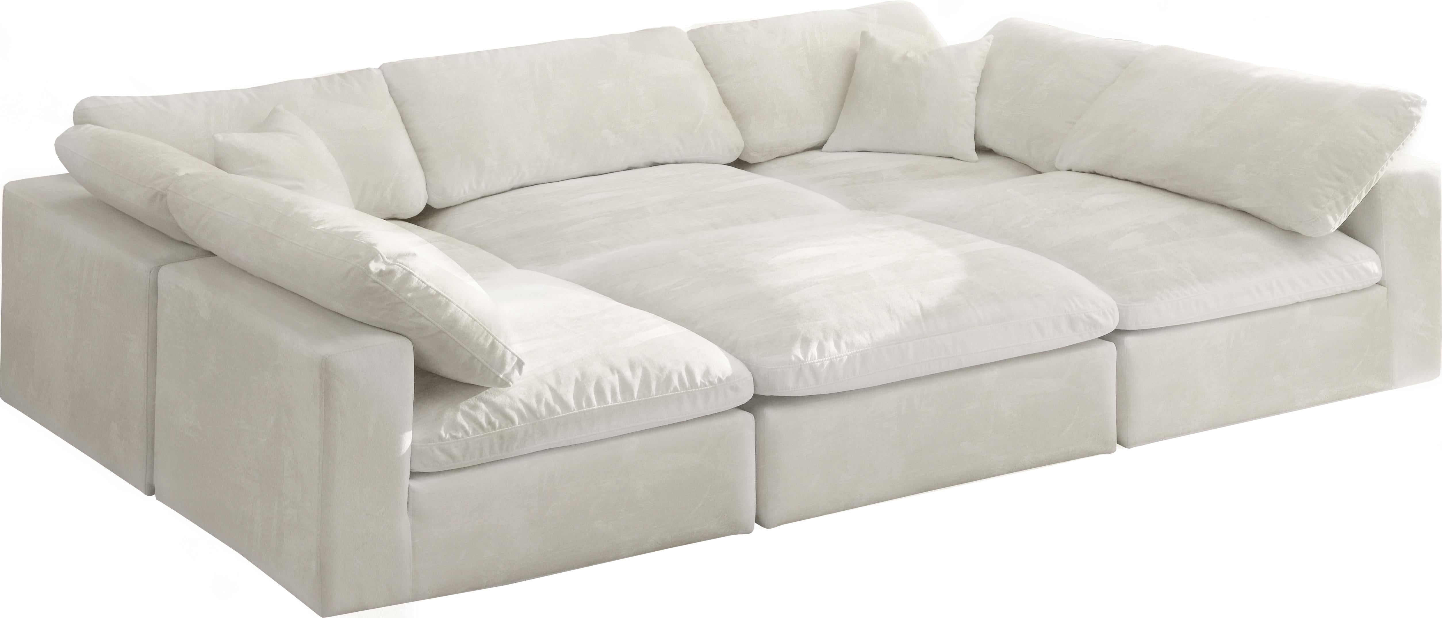 Cozy Cream Velvet Cloud Modular Sectional