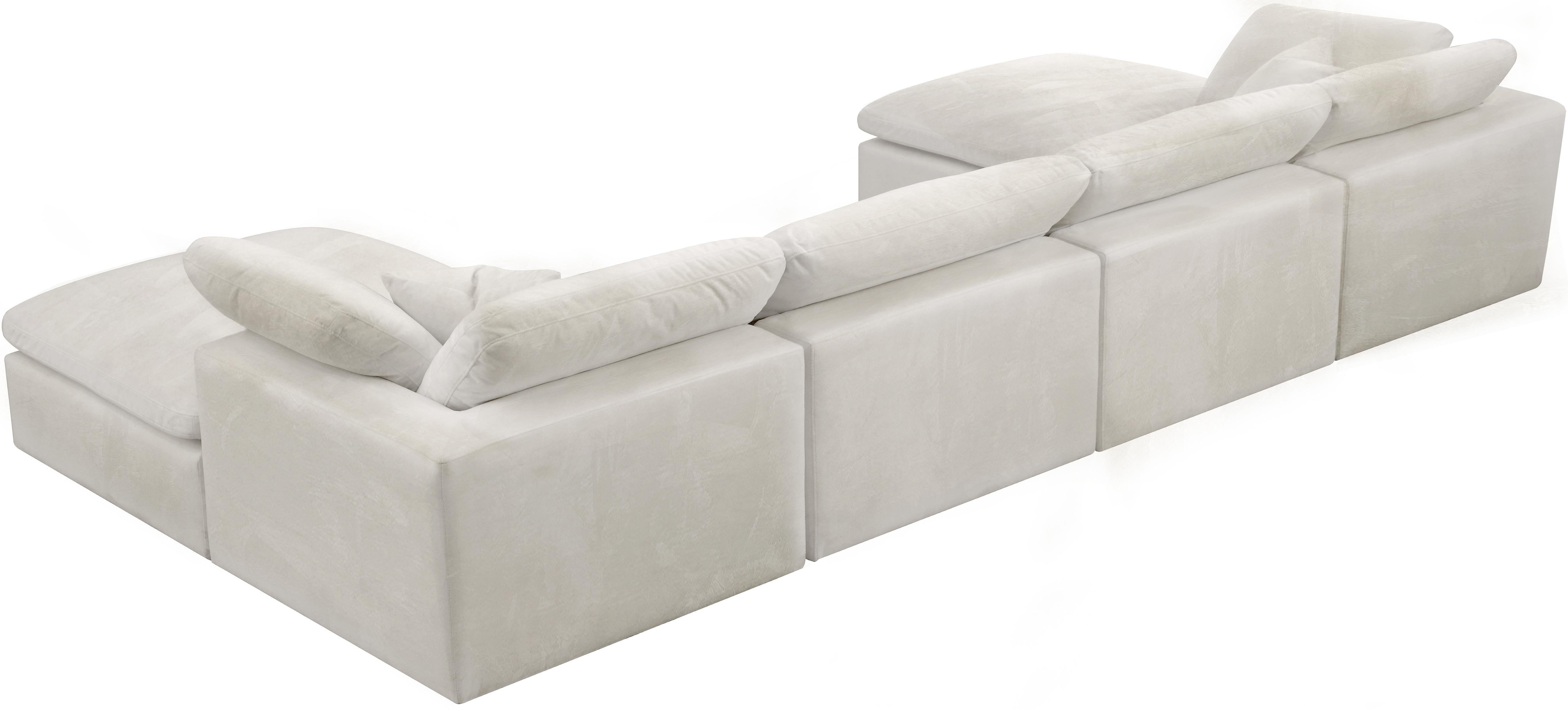 Cozy Cream Velvet Cloud Modular Sectional