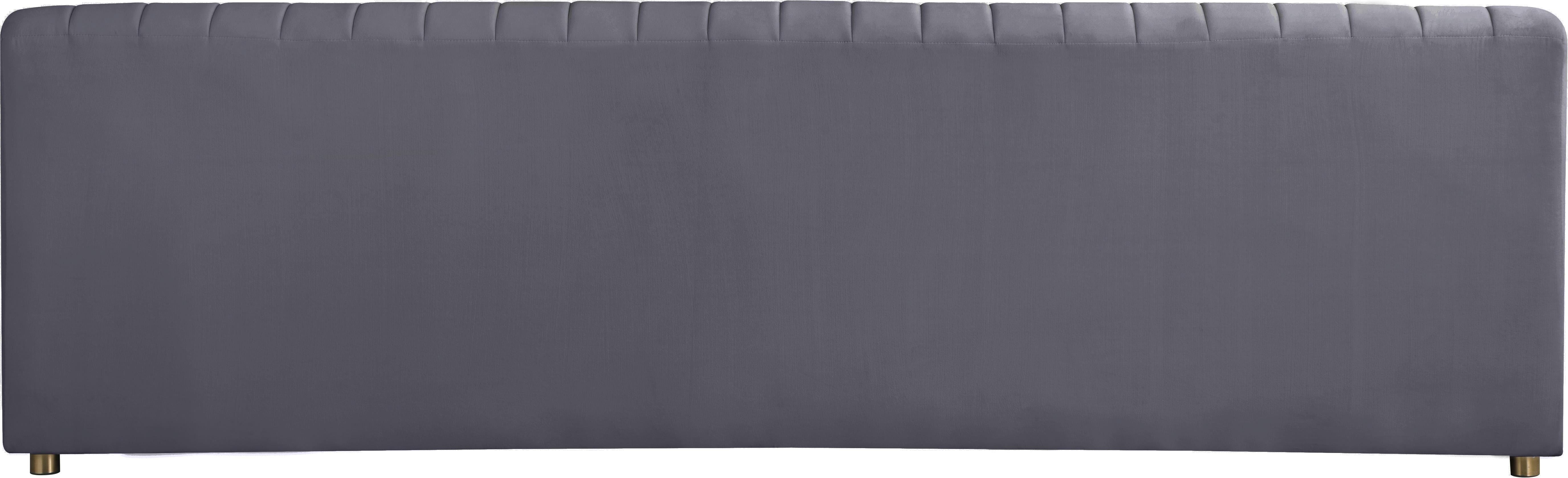 Naya Grey Velvet Sofa