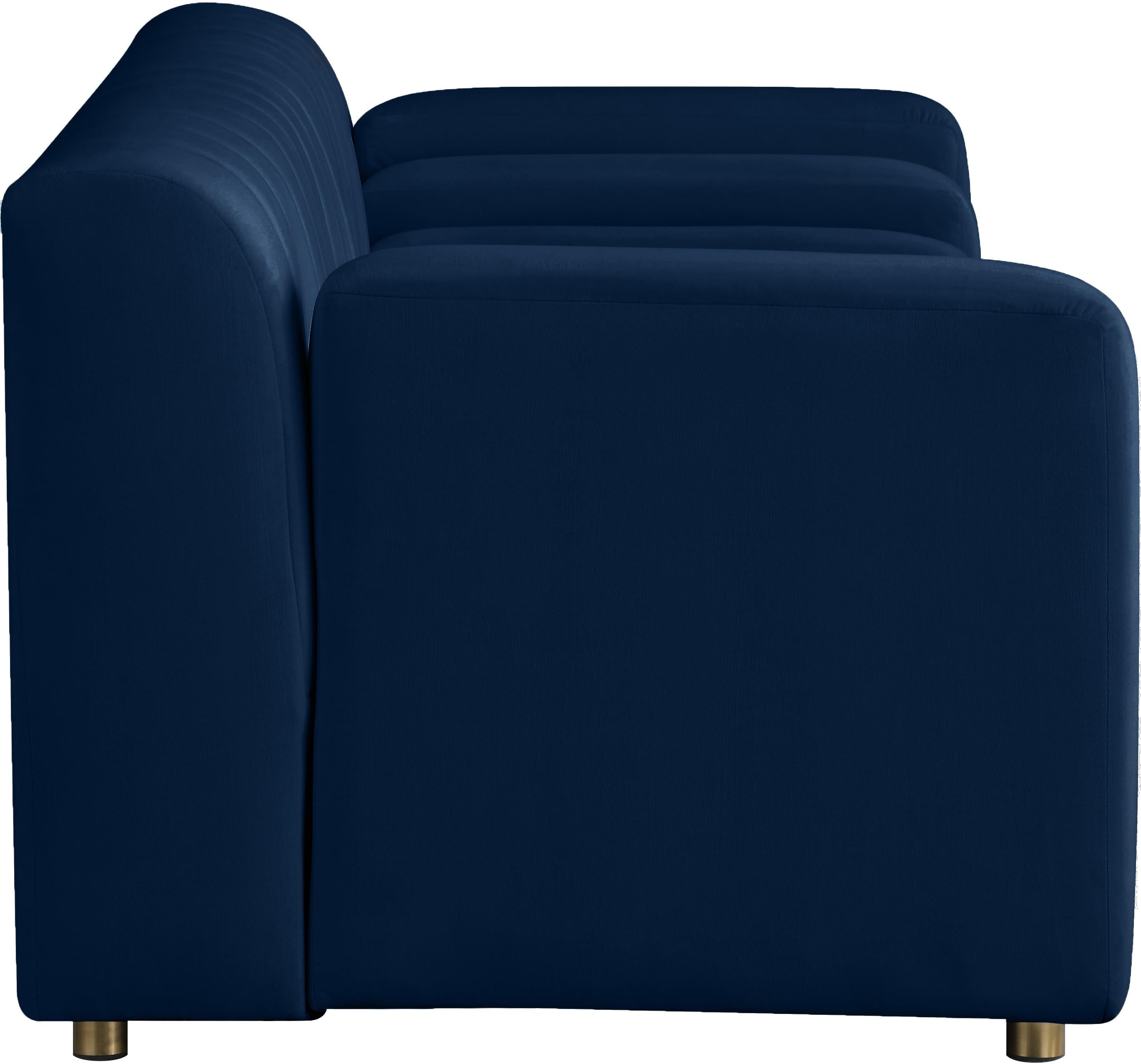 Naya Navy Velvet Loveseat