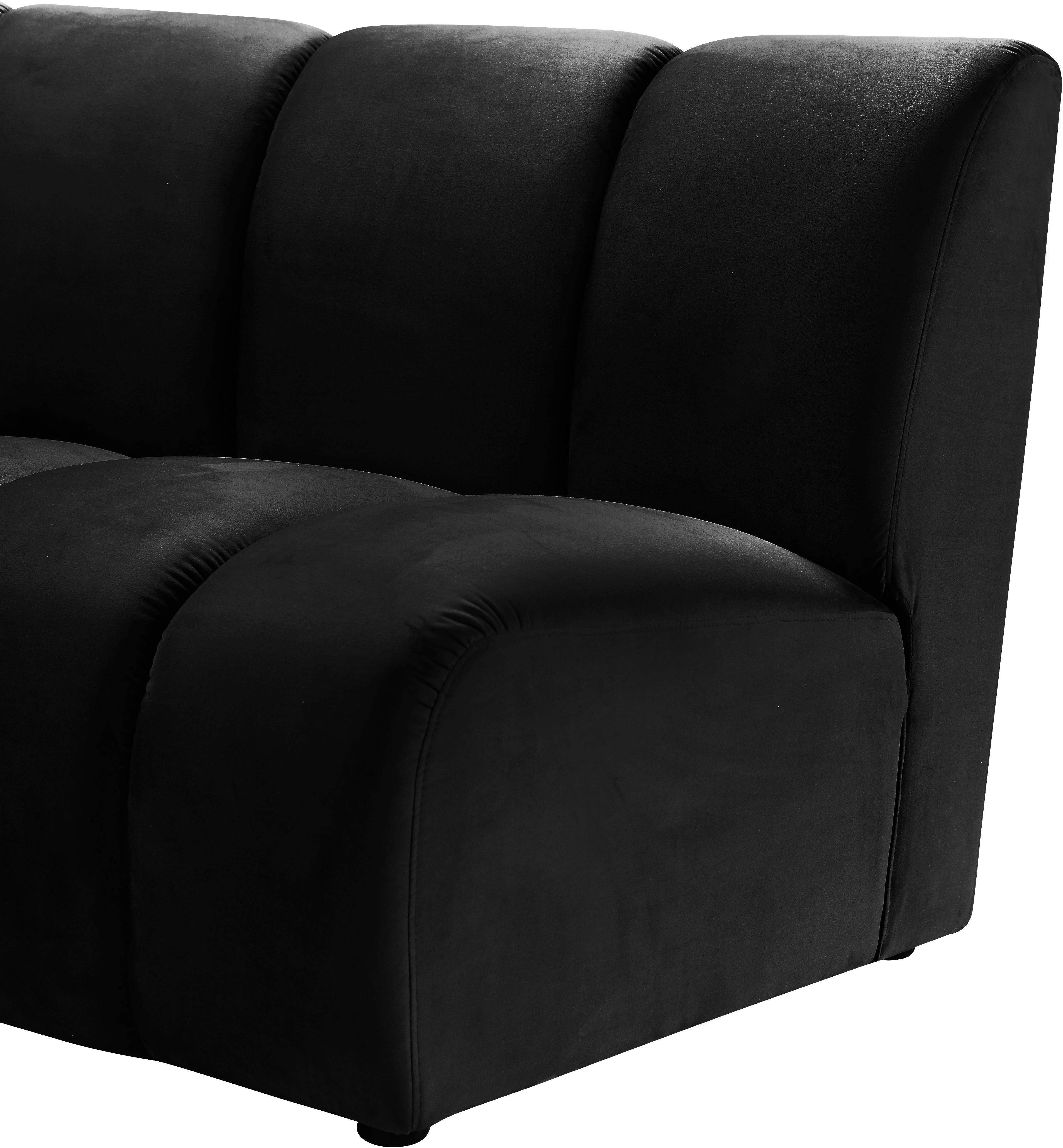 Infinity Black Velvet 12pc. Modular Sectional