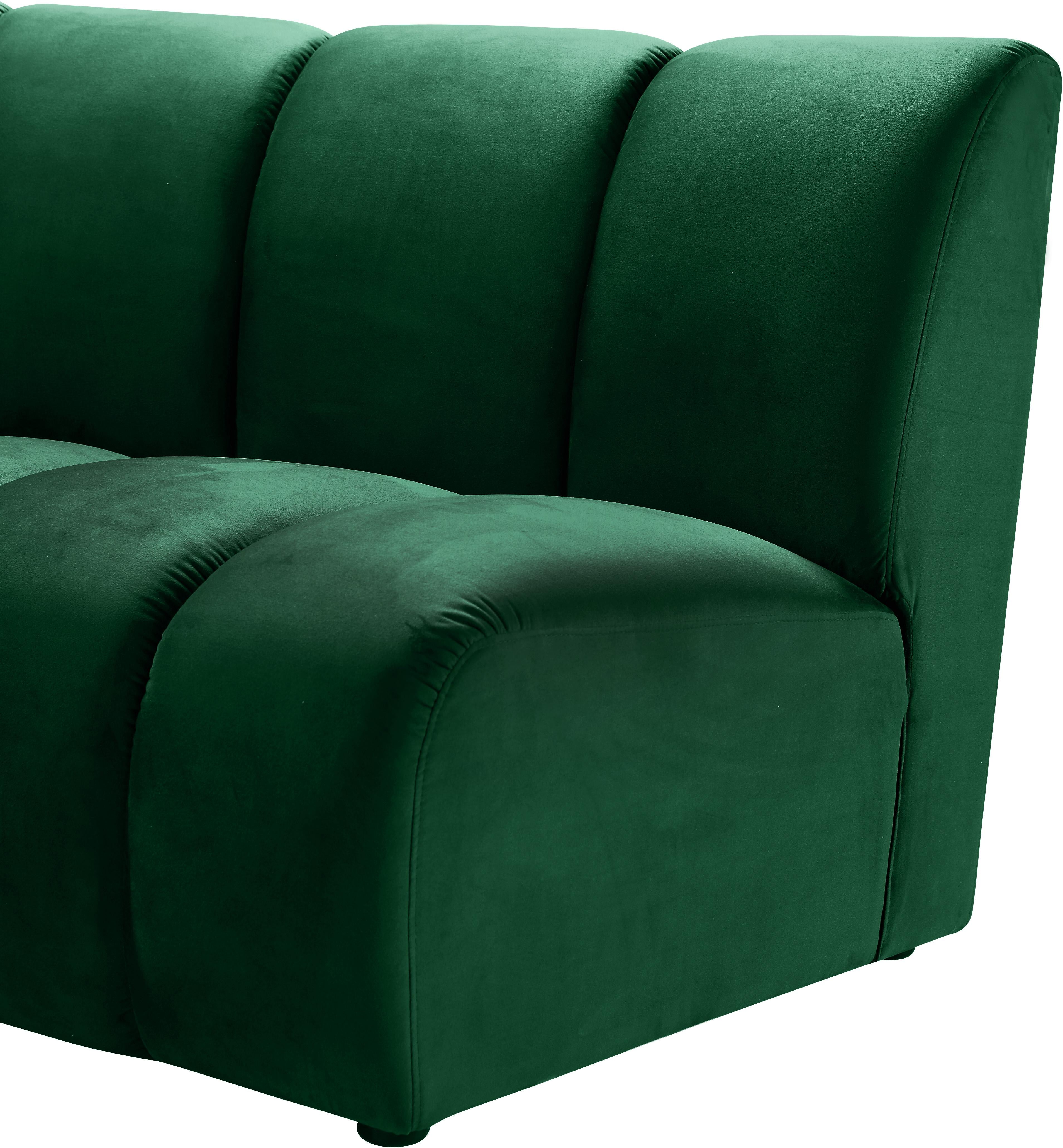 Infinity Green Velvet 4pc. Modular Sectional