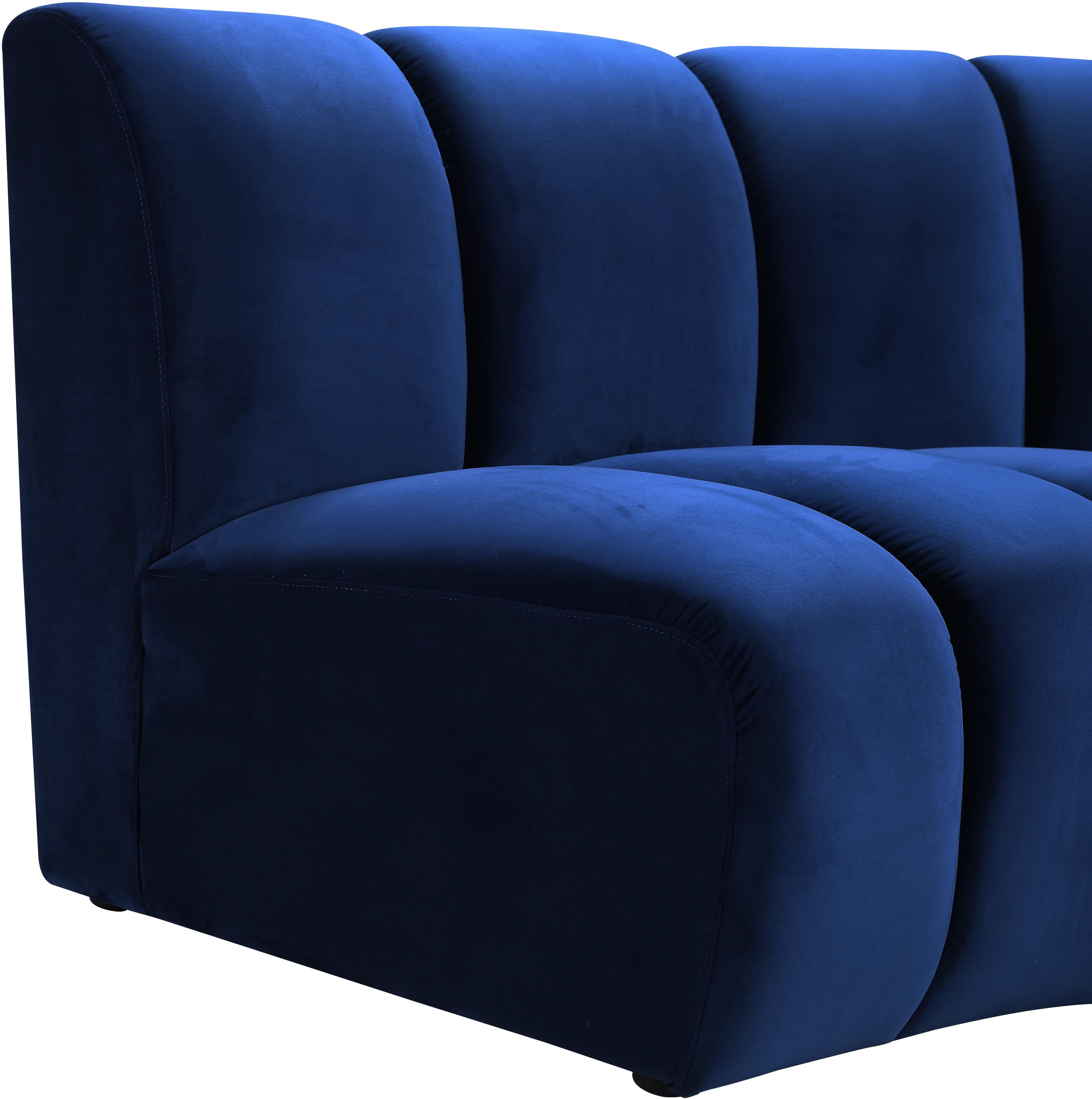 Infinity Navy Velvet Modular Chair