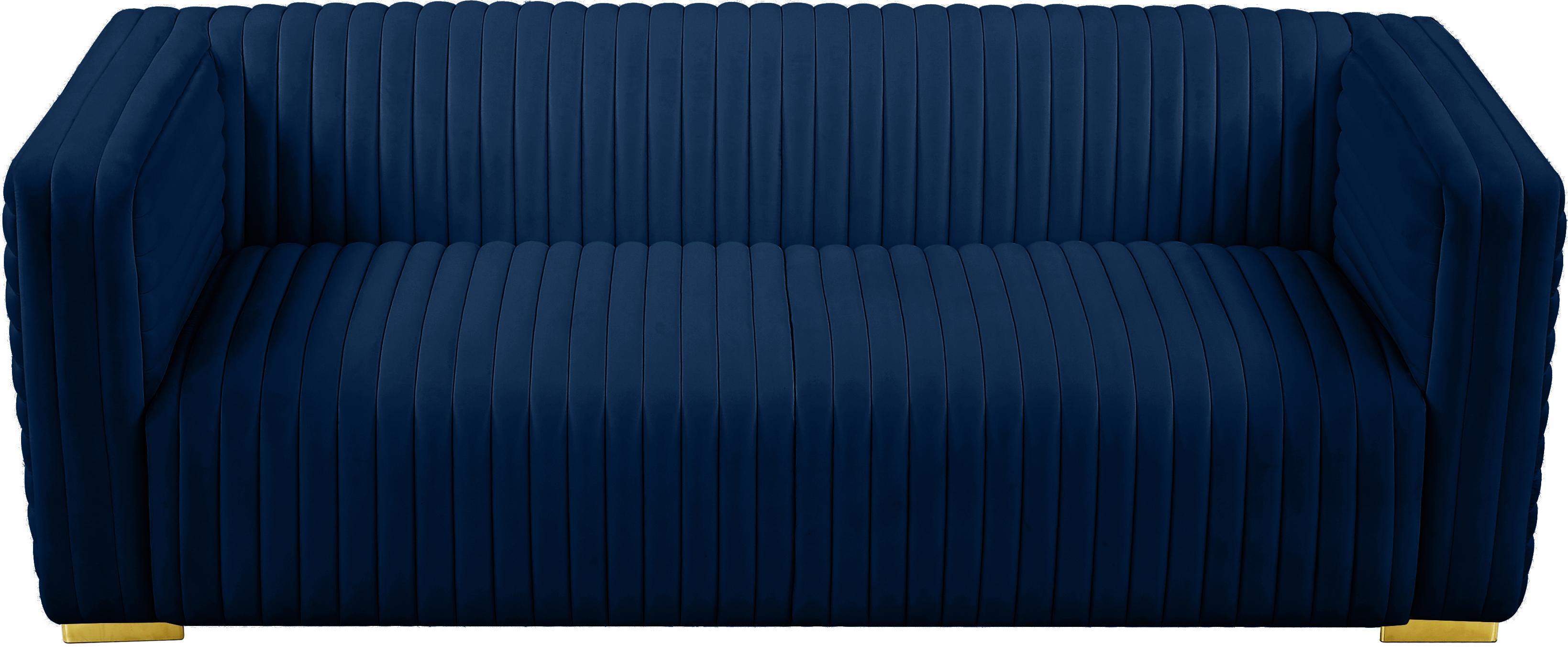 Ravish Navy Velvet Sofa