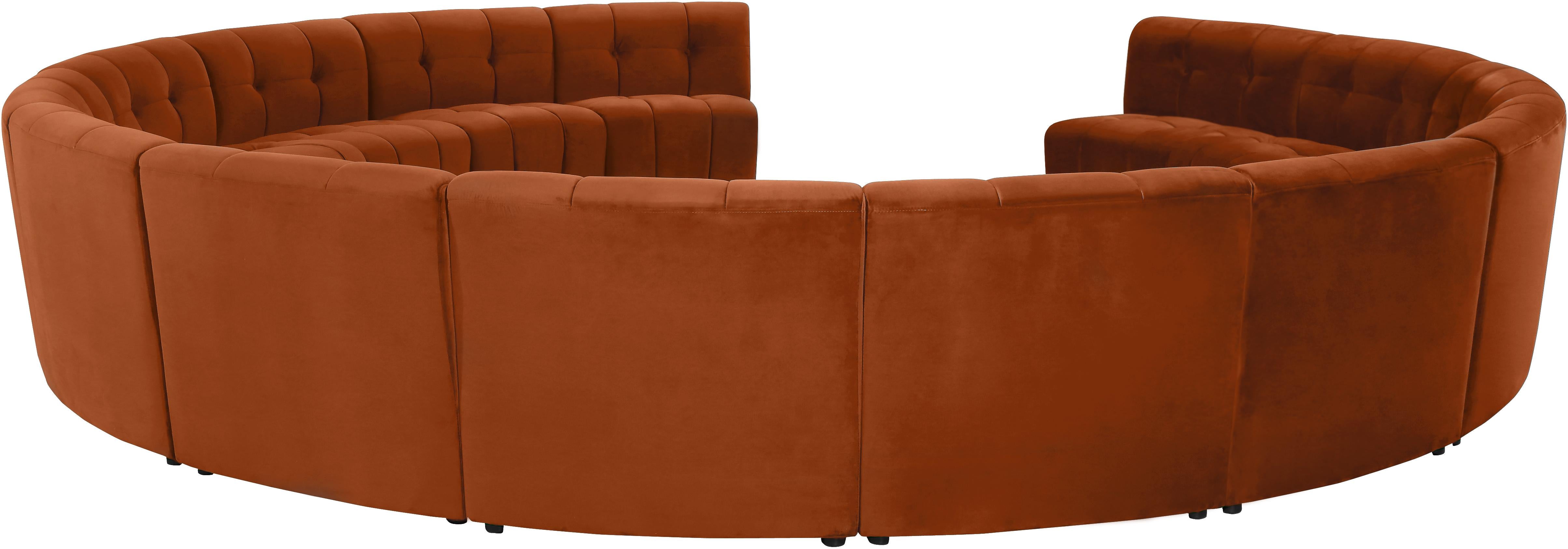 Limitless Cognac Velvet 14pc. Modular Sectional