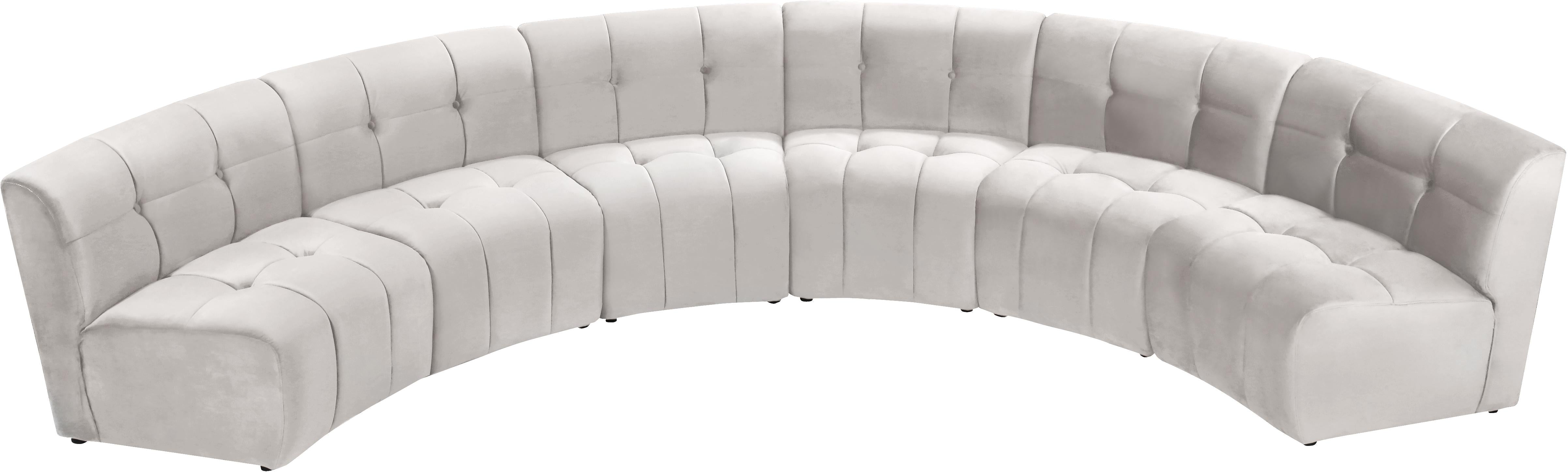 Limitless Cream Velvet 6pc. Modular Sectional