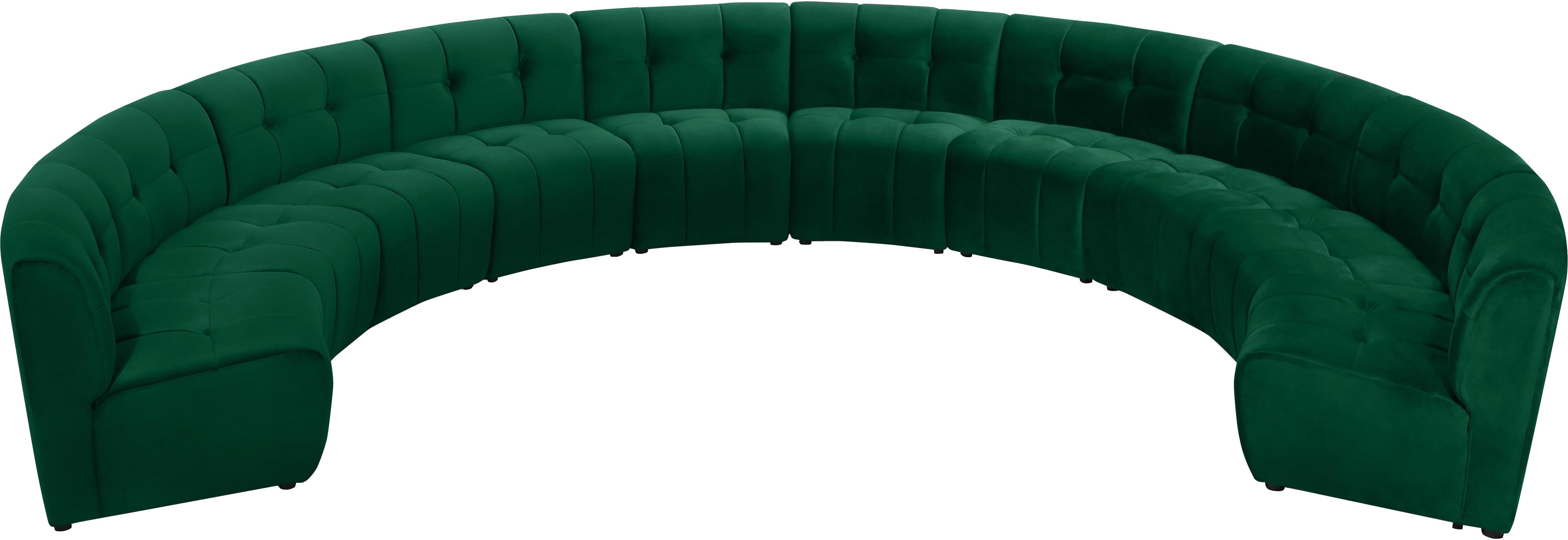 Limitless Green Velvet 10pc. Modular Sectional