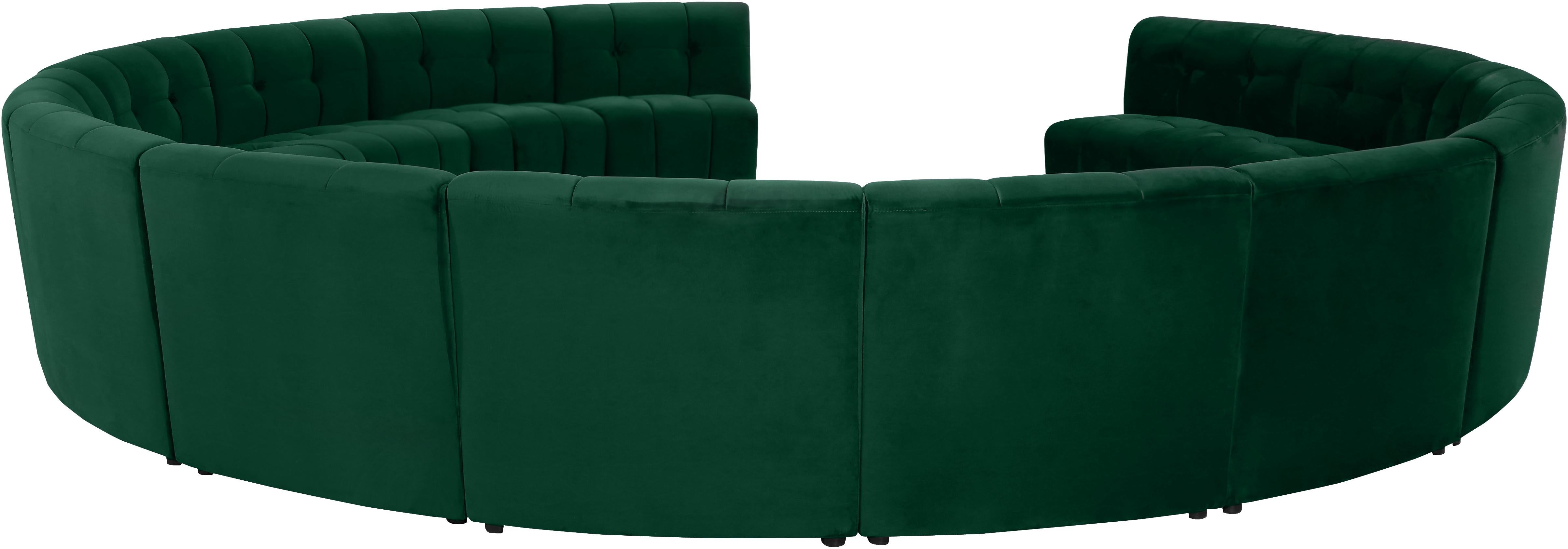 Limitless Green Velvet 14pc. Modular Sectional