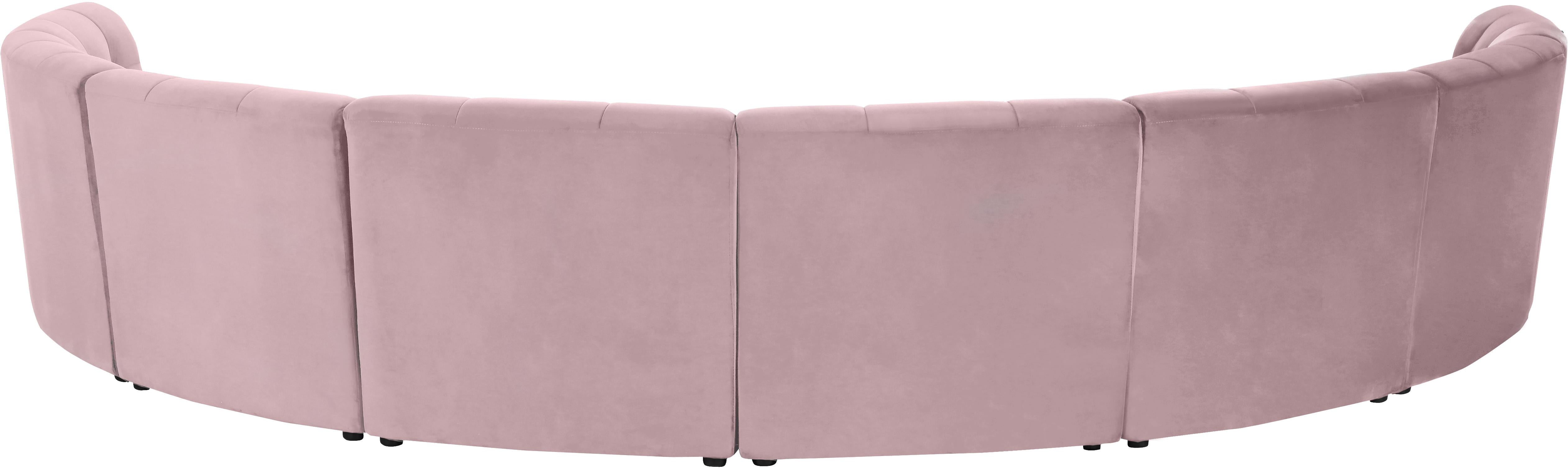 Limitless Pink Velvet 8pc. Modular Sectional