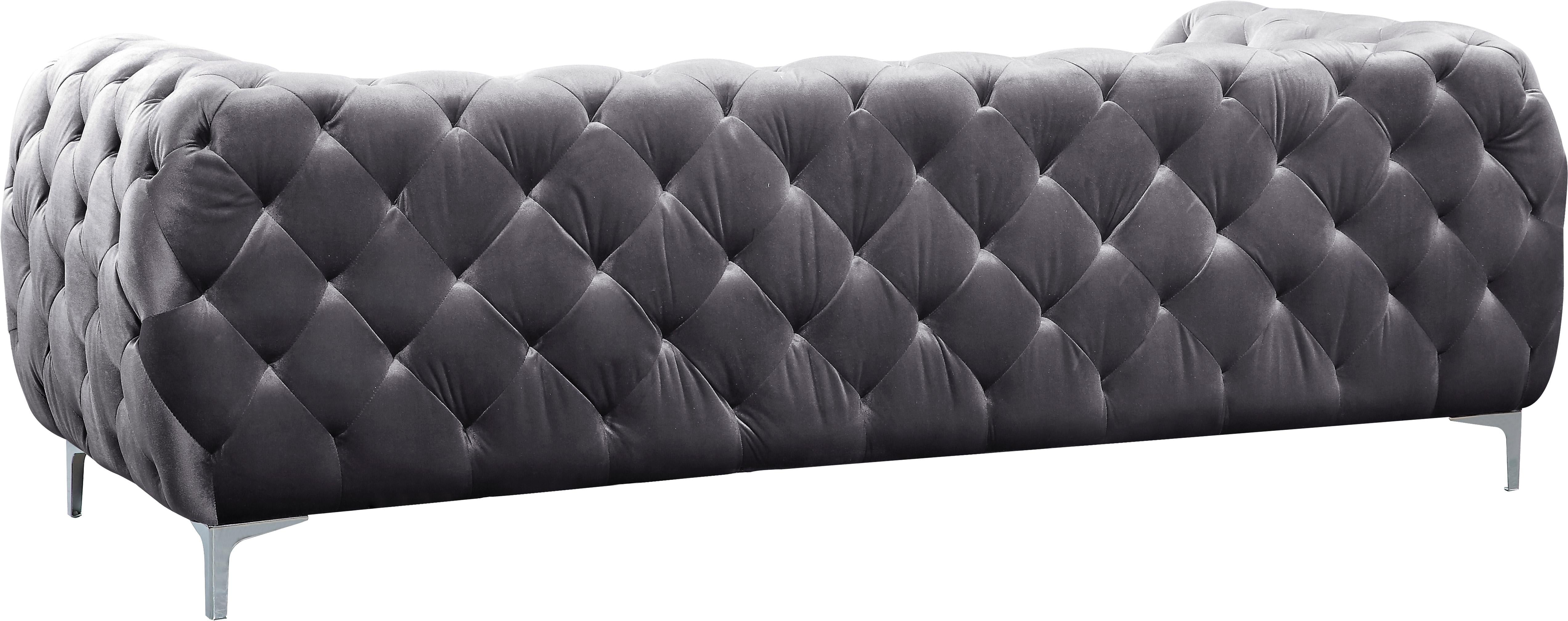 Mercer Grey Velvet Loveseat