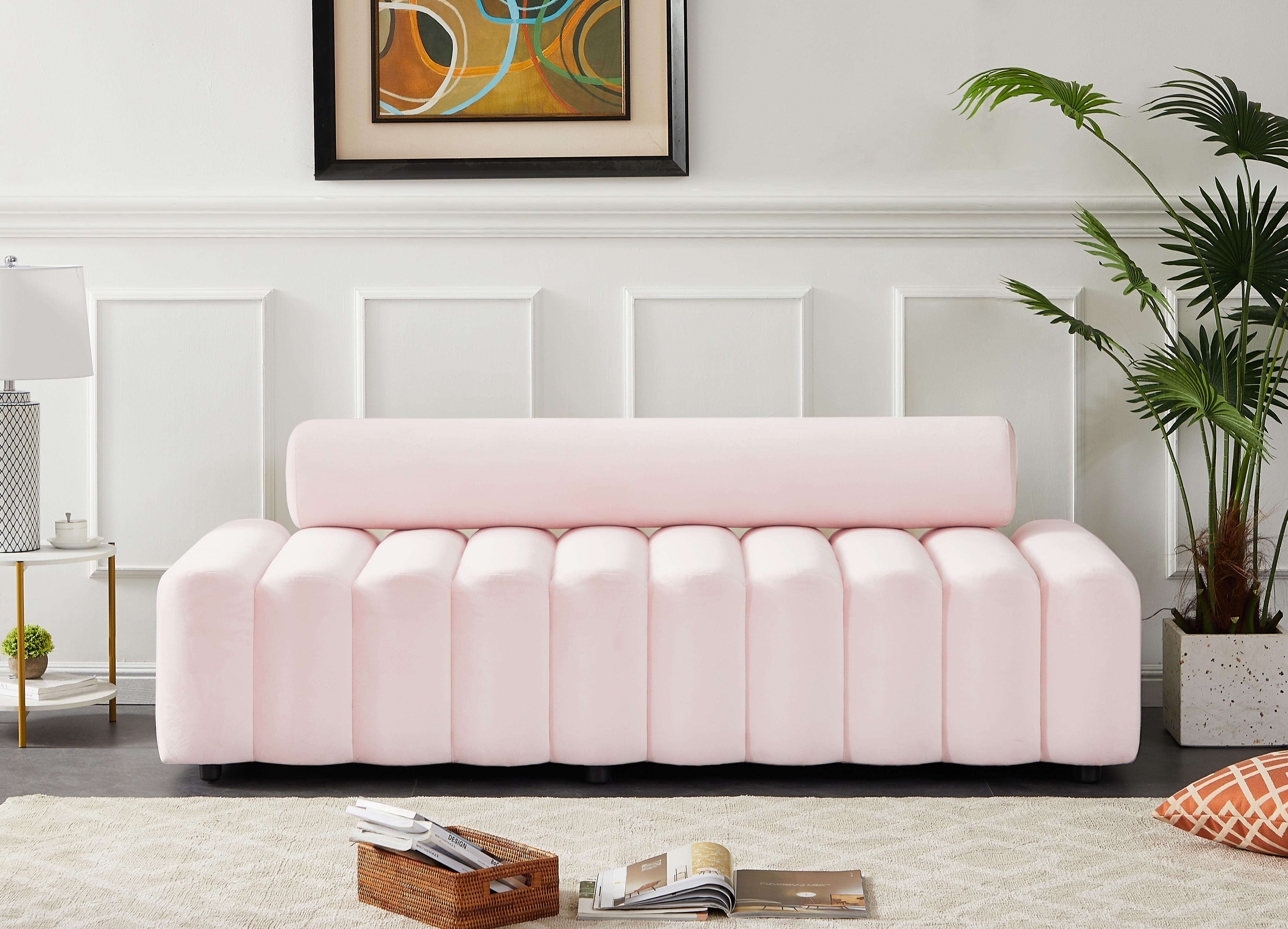 Melody Pink Velvet Sofa