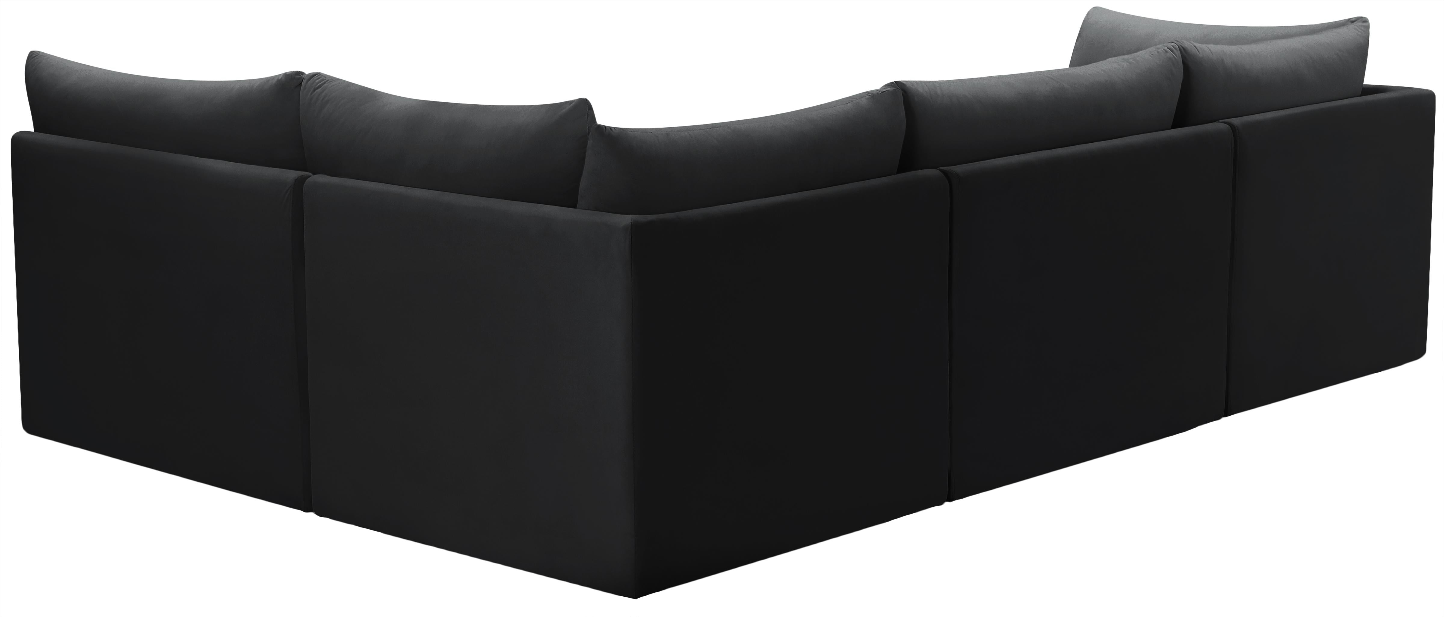 Jacob Black Velvet Modular Sectional