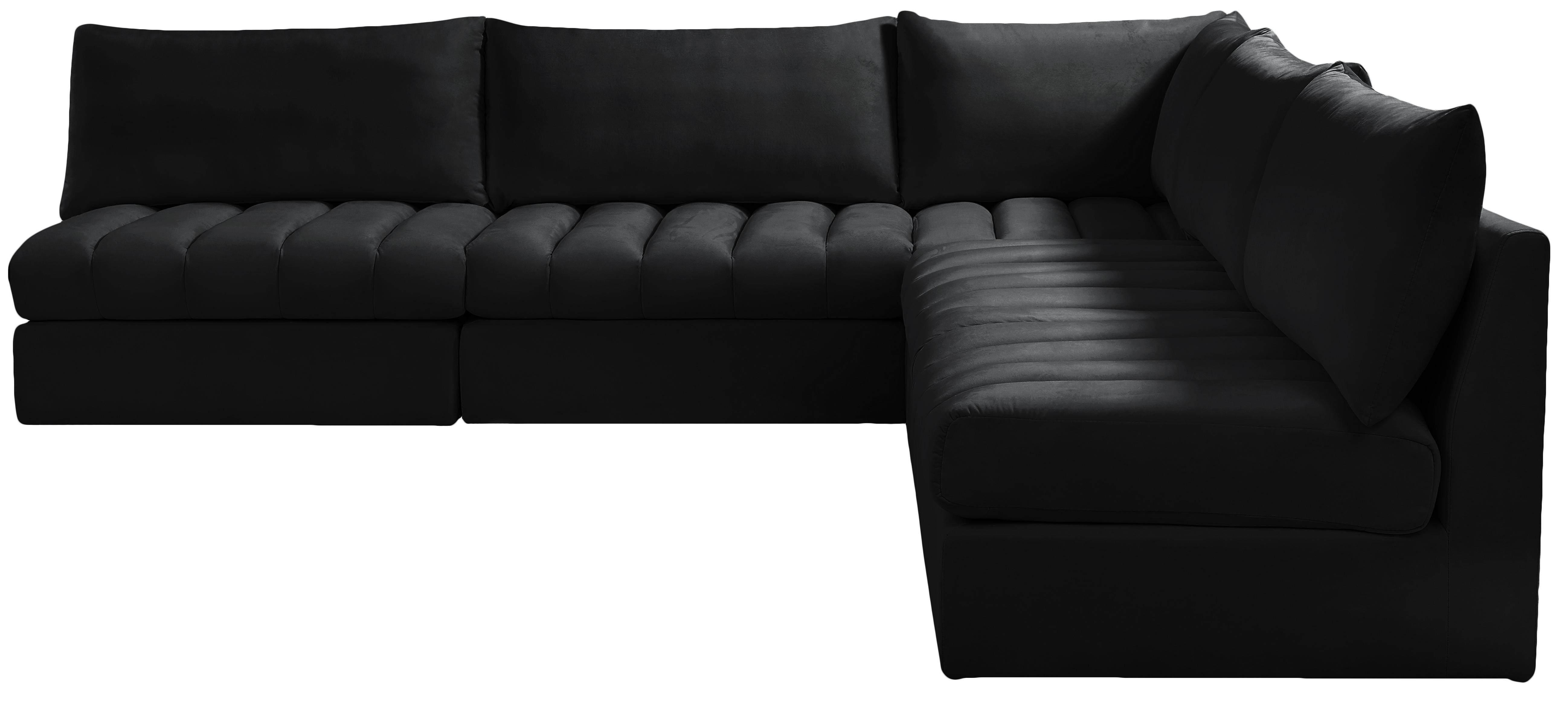 Jacob Black Velvet Modular Sectional