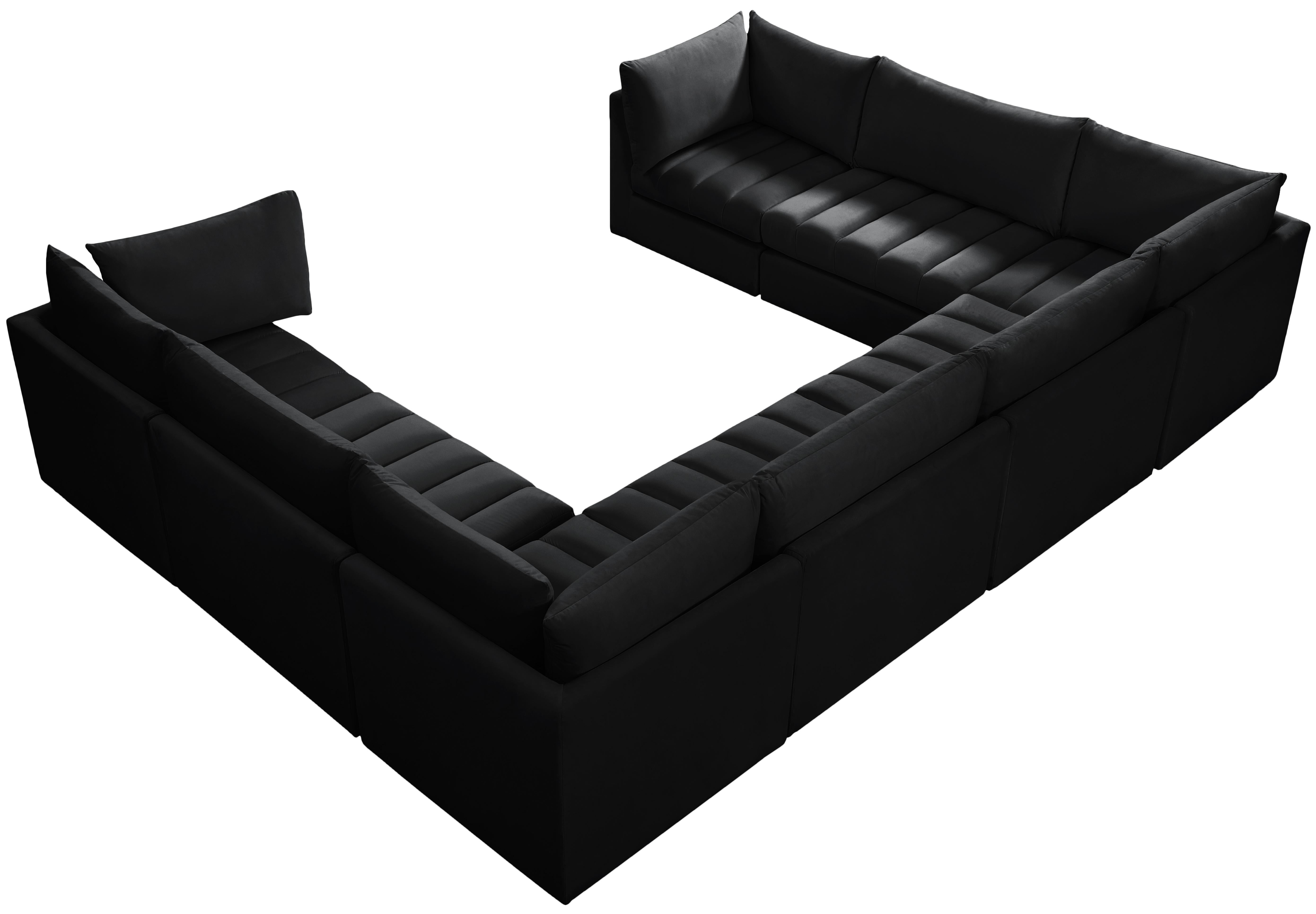 Jacob Black Velvet Modular Sectional