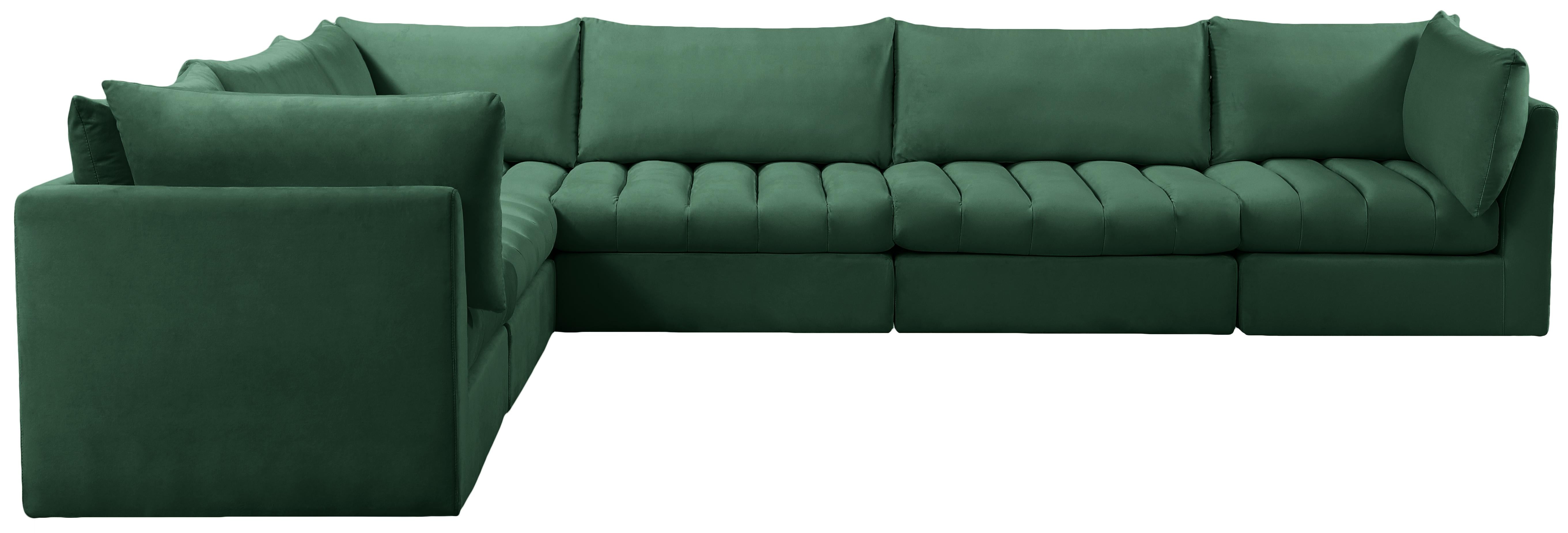 Jacob Green Velvet Modular Sectional