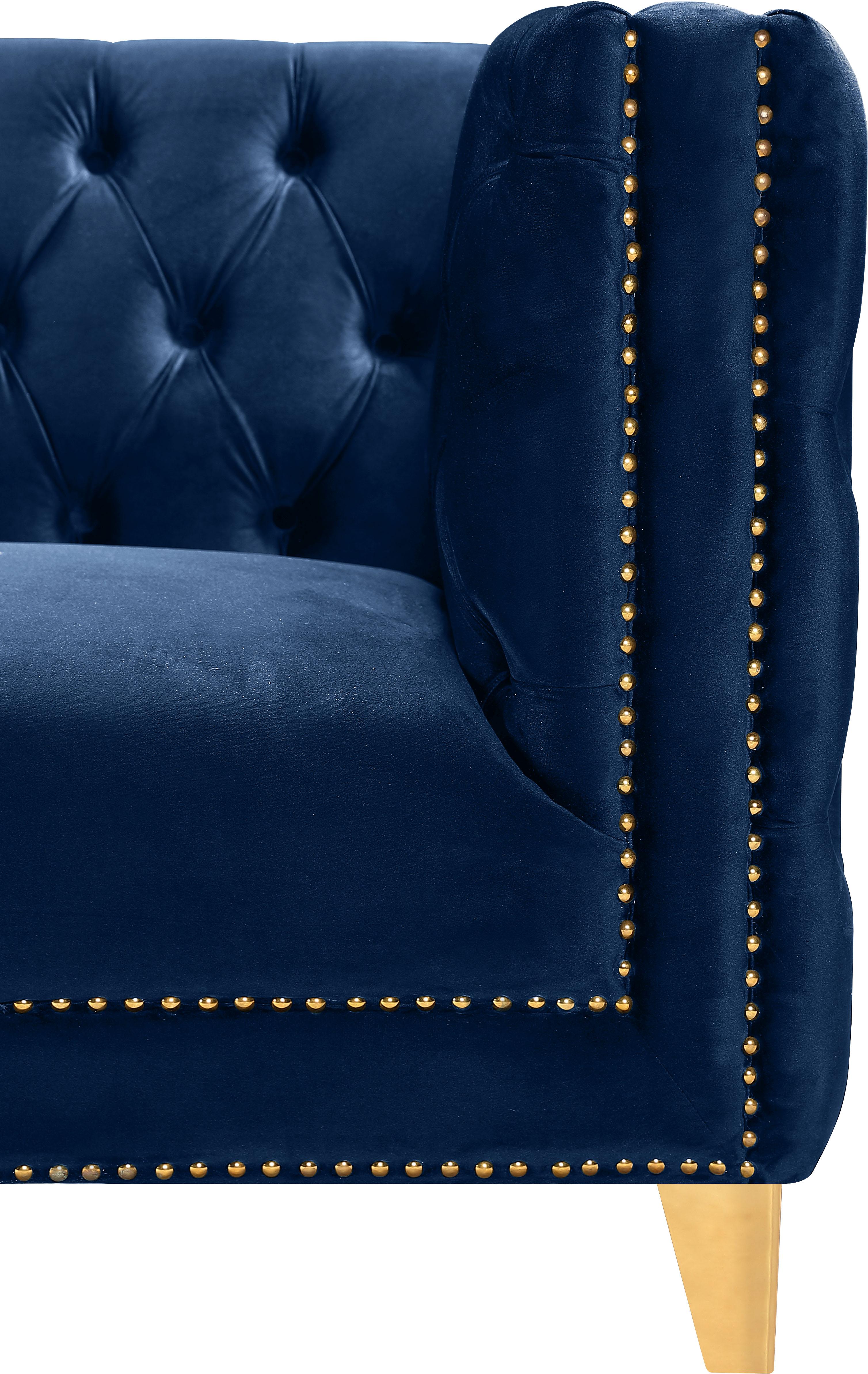 Michelle Navy Velvet Sofa