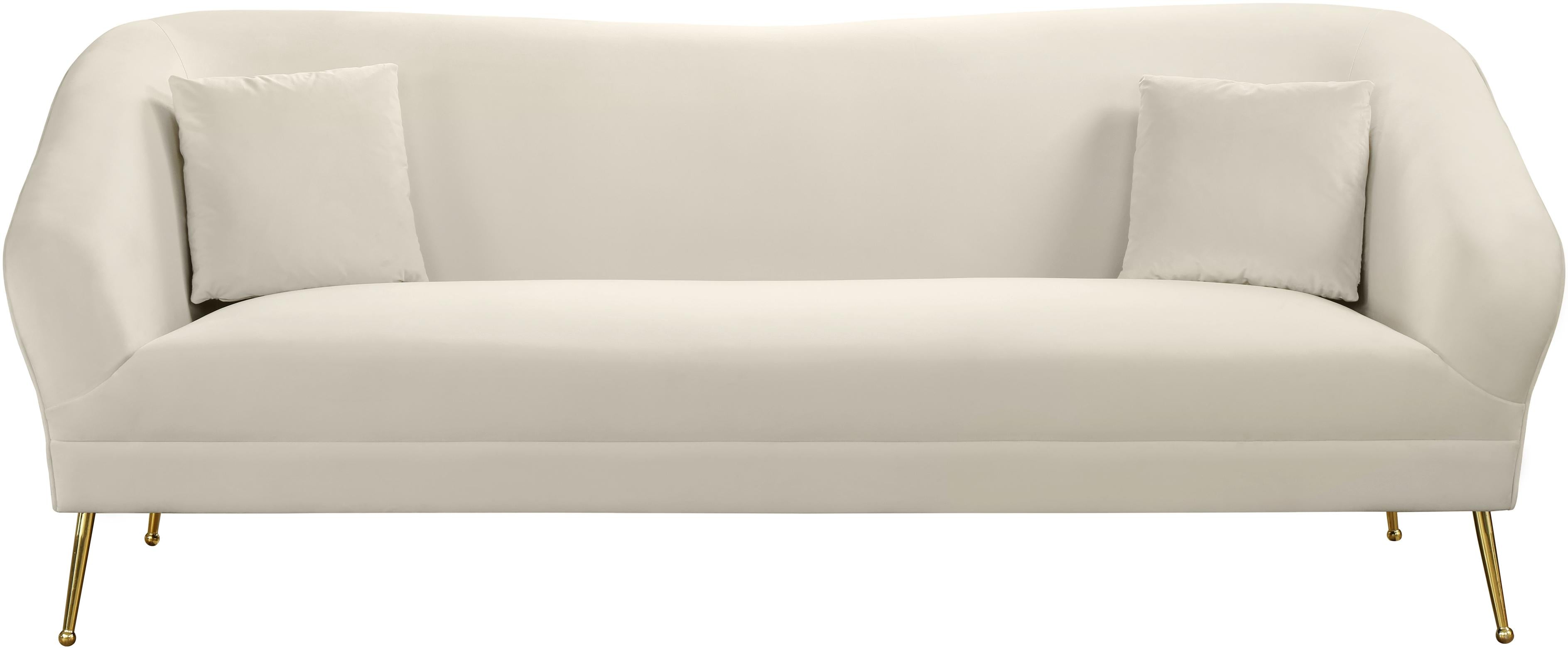 Hermosa Cream Velvet Sofa