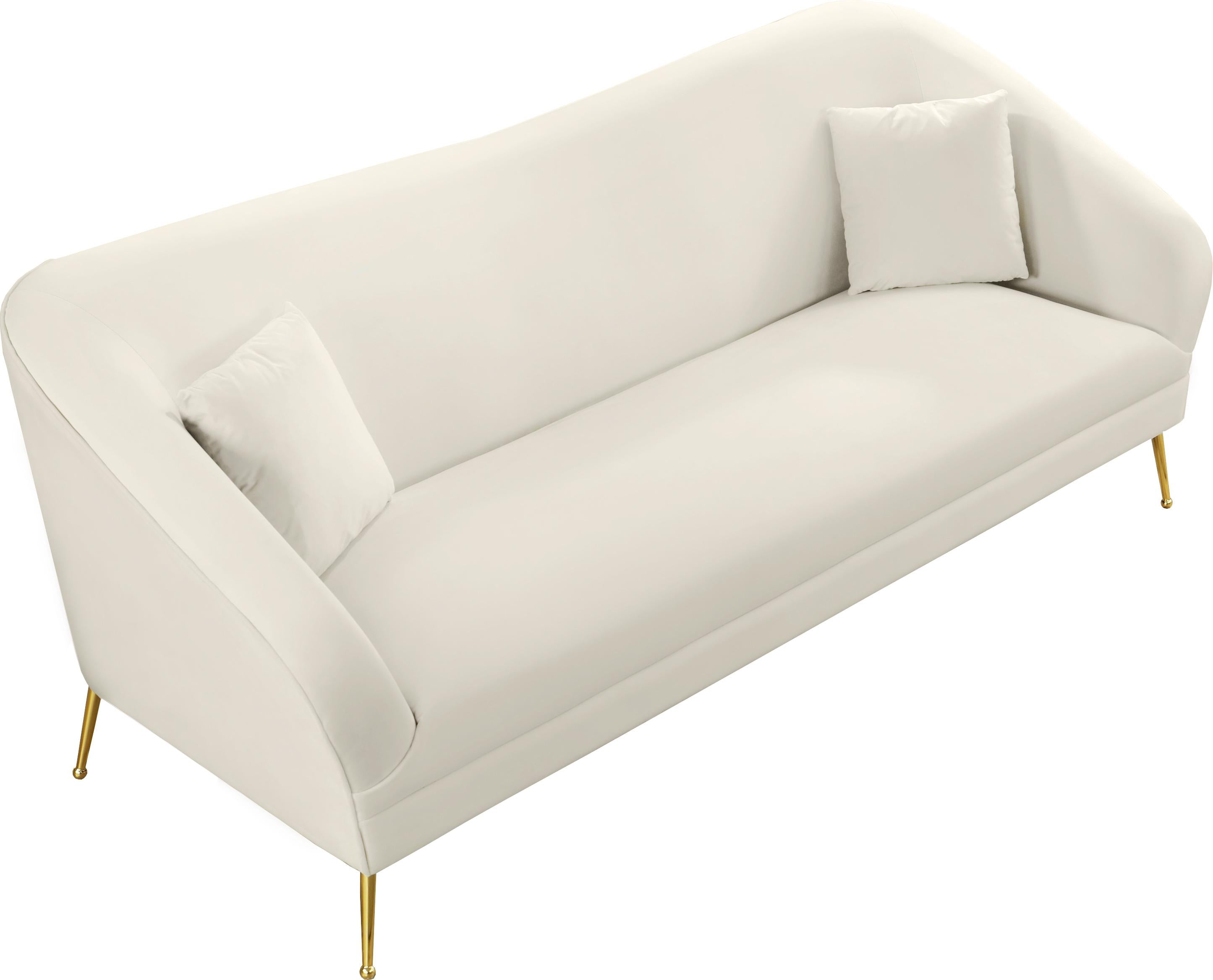 Hermosa Cream Velvet Sofa